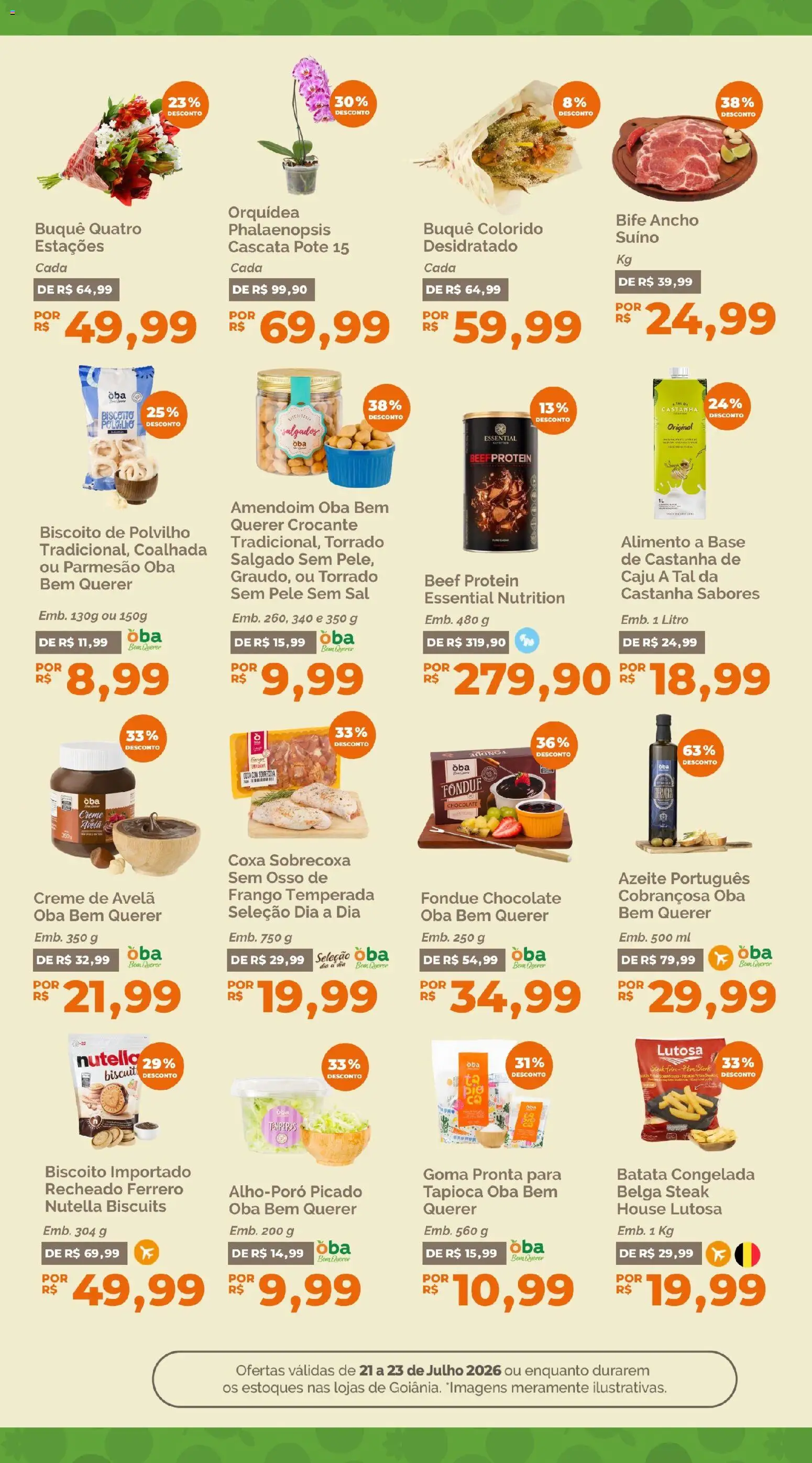 Oba Hortifruti Folheto - válido de 21/07/2026 | Página: 6 | Produtos: Caju, Biscoito, Base, Avelã