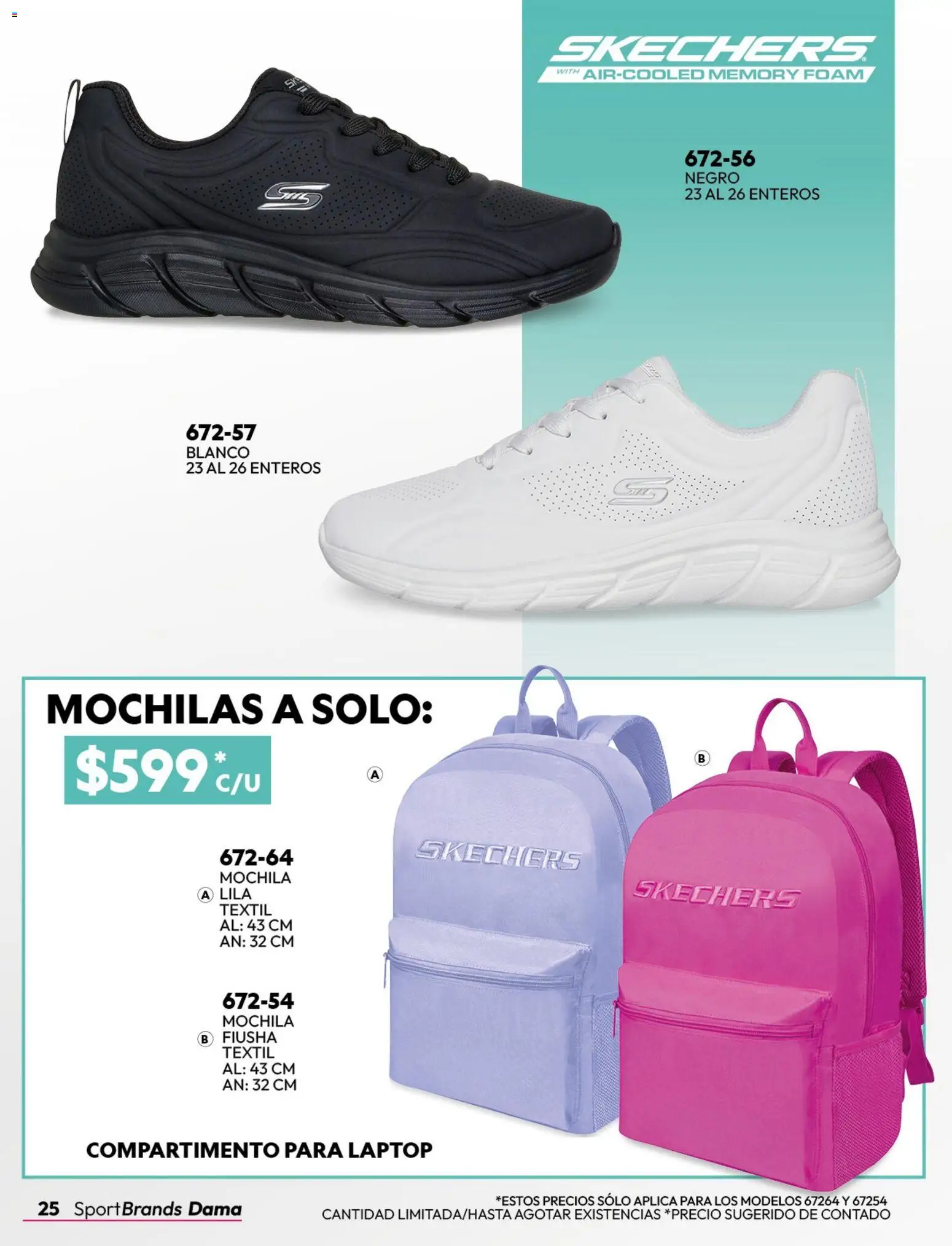 Nuevas ofertas de Cklass válidas en toda la República Mexicana desde el 08/07/2026. ¡Encuentra las mejores ofertas en Cklass catálogo Sportbrands dama! | Página: 26 | Productos: Mochila