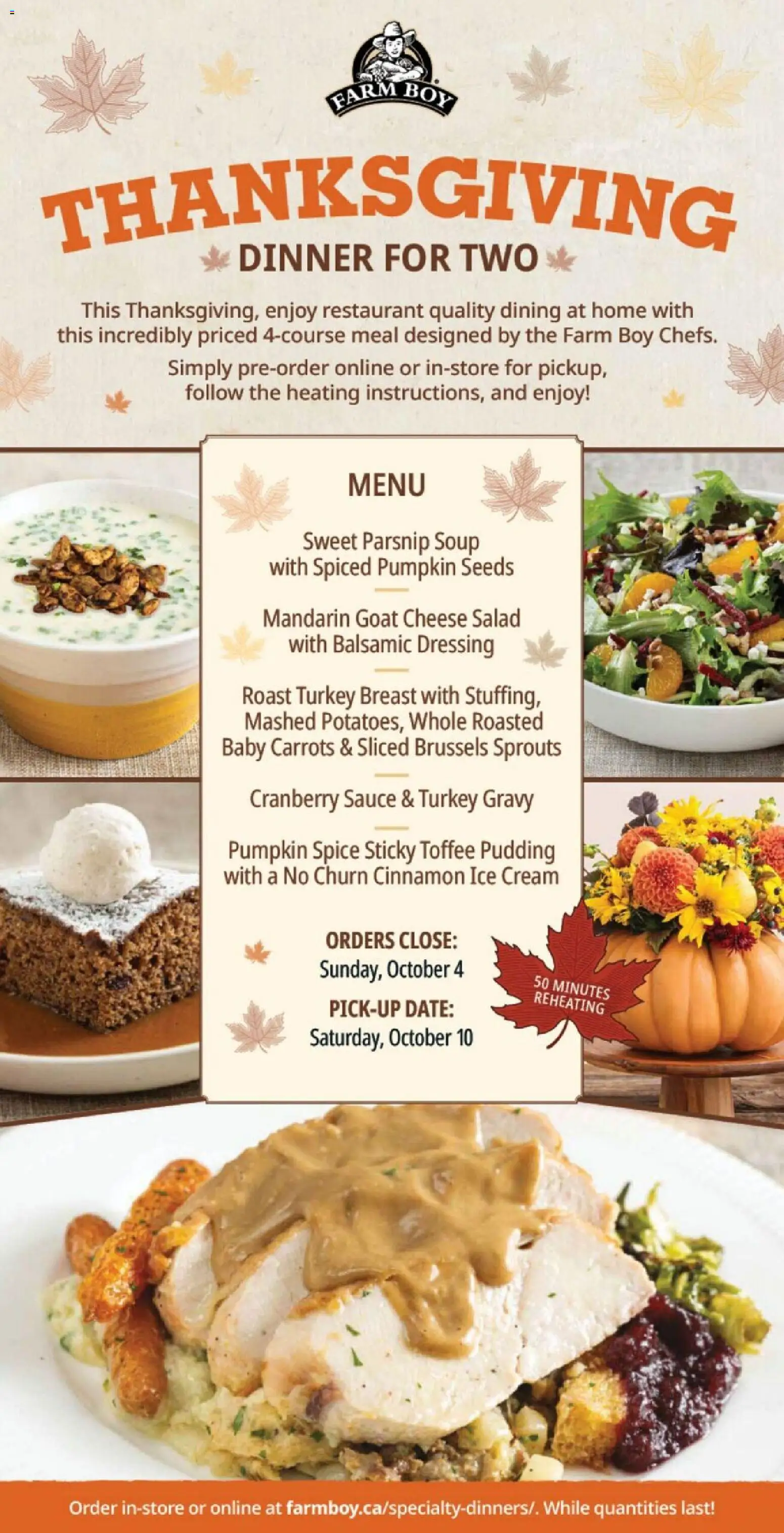 Farm Boy flyer valid from Sep 17, 2026 | Page: 11 | Products: Cream, Turkey breast, Cheese, Pumpkin