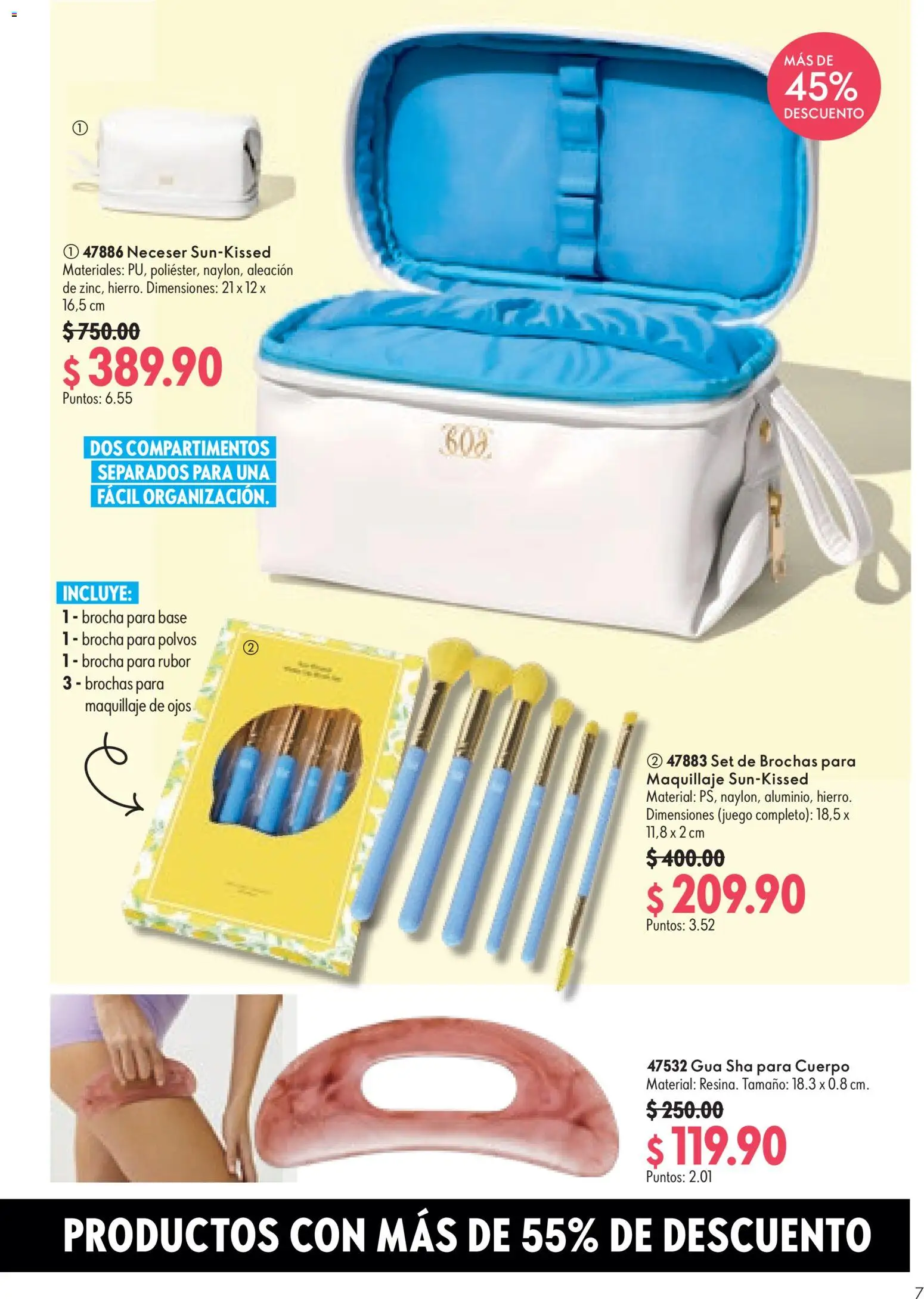 Nuevas ofertas de Oriflame válidas en toda la República Mexicana desde el 01/08/2026. ¡Encuentra las mejores ofertas en Oriflame catálogo Venta Especial! | Página: 7 | Productos: Brocha para base, Neceser, Juego, Maquillaje