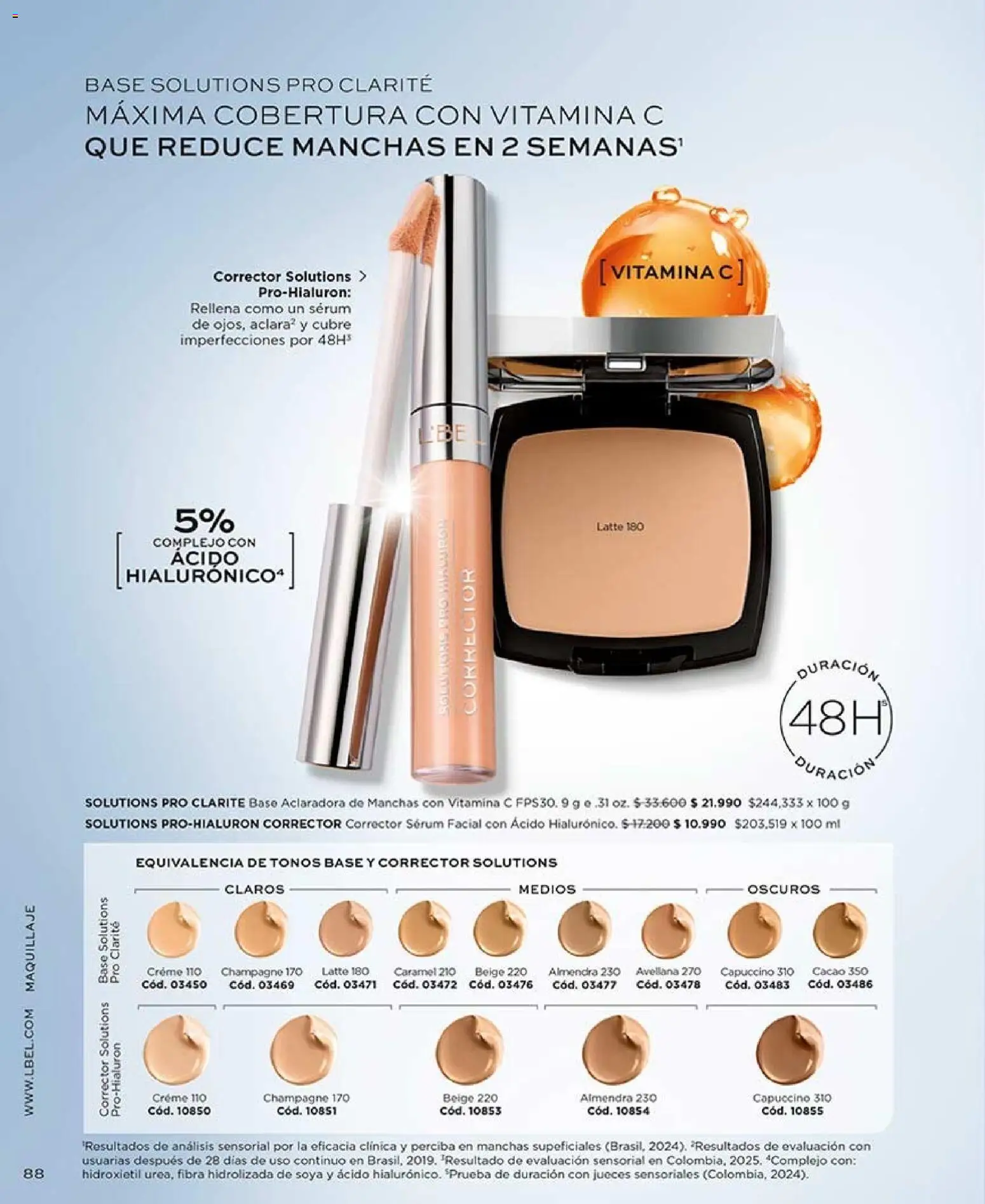 Catálogo L'Bel Campaña 14 │ válido desde el 16.08.2026 | Página: 88 | Productos: Cacao, Maquillaje, Base, Serum