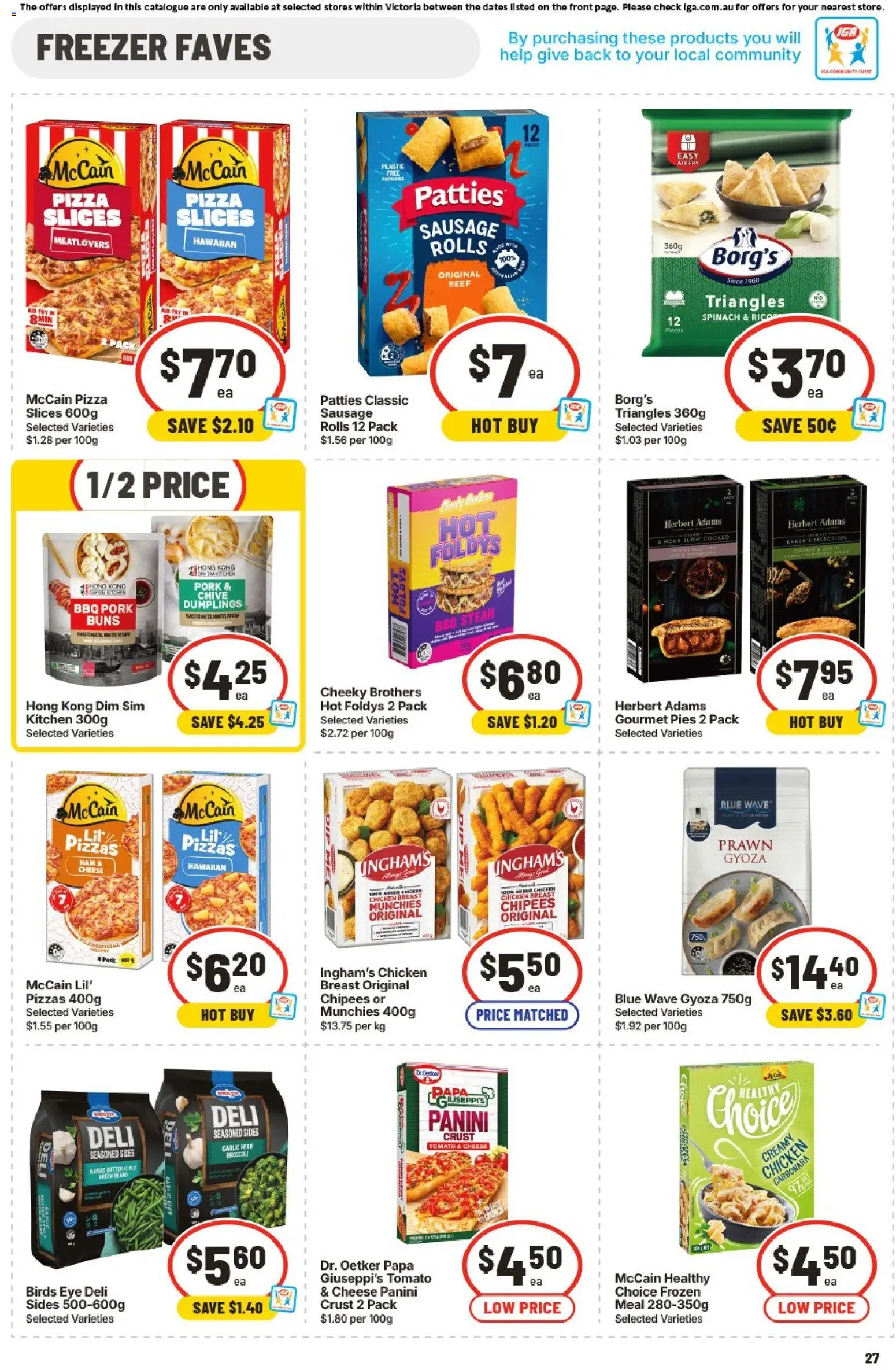 IGA catalogue - valid from 29/07/2026 | Page: 27 | Products: Cheese, Pizza, Pork, Sausage