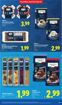 Preview of Lidl weekly ads valid from 10.06.2026 | Page: 11 | Products: Chocolate, Pineapple, Puff Pastry, Bag