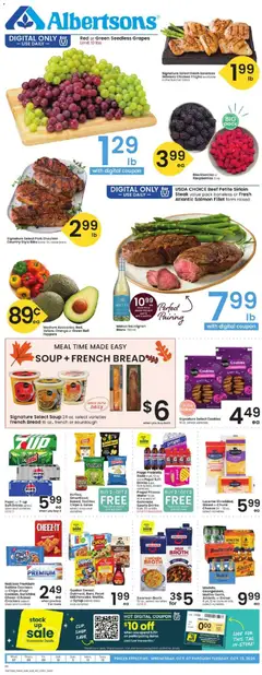Preview of Albertsons weekly ads valid from 10/07/2026