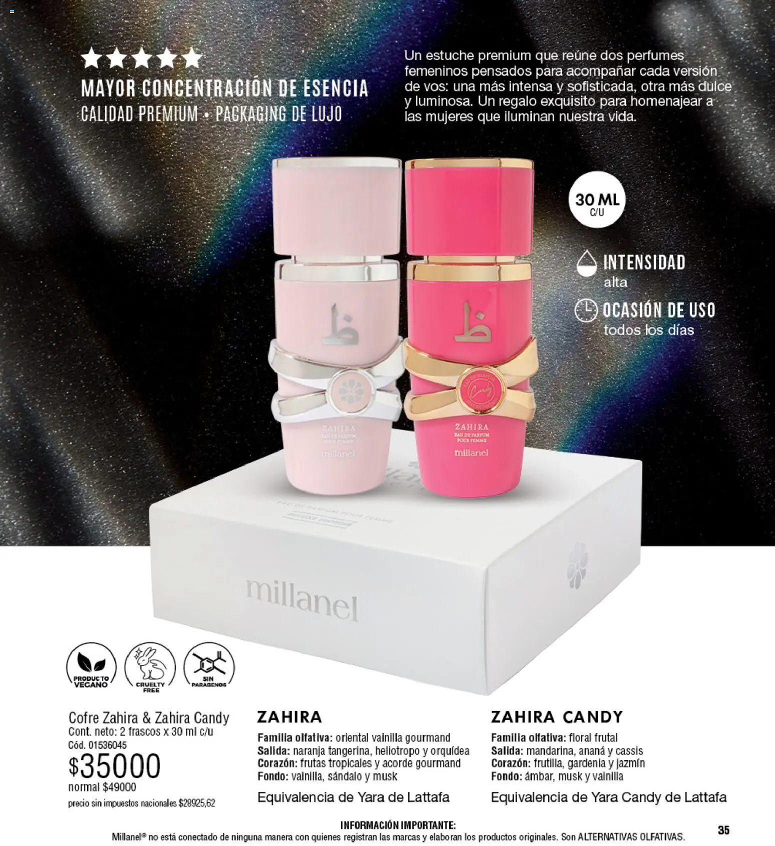 Millanel - Catálogo │ válido desde el 20/07/2026 | Página: 35 | Productos: Perfumes, Dulce, Orquídea, Estuche