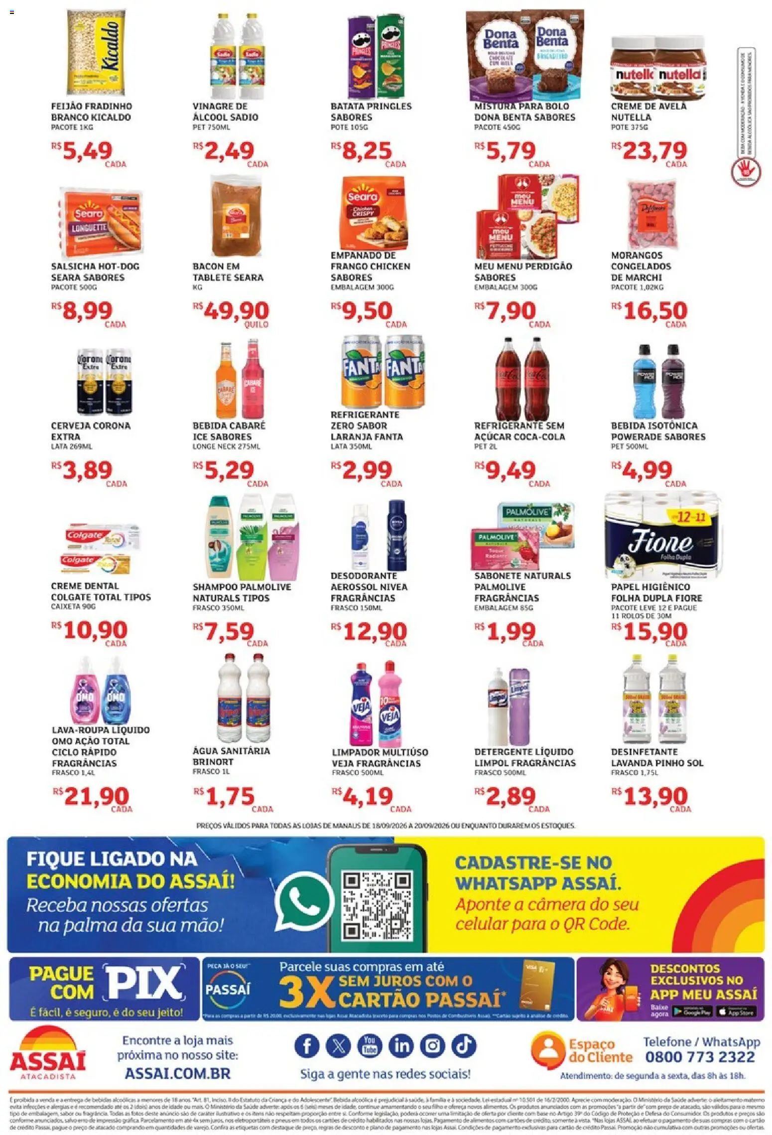 Assaí Atacadista Folheto - válido de 18/09/2026 | Página: 2 | Produtos: Desodorante, Bebida, Creme dental, Papel higiênico