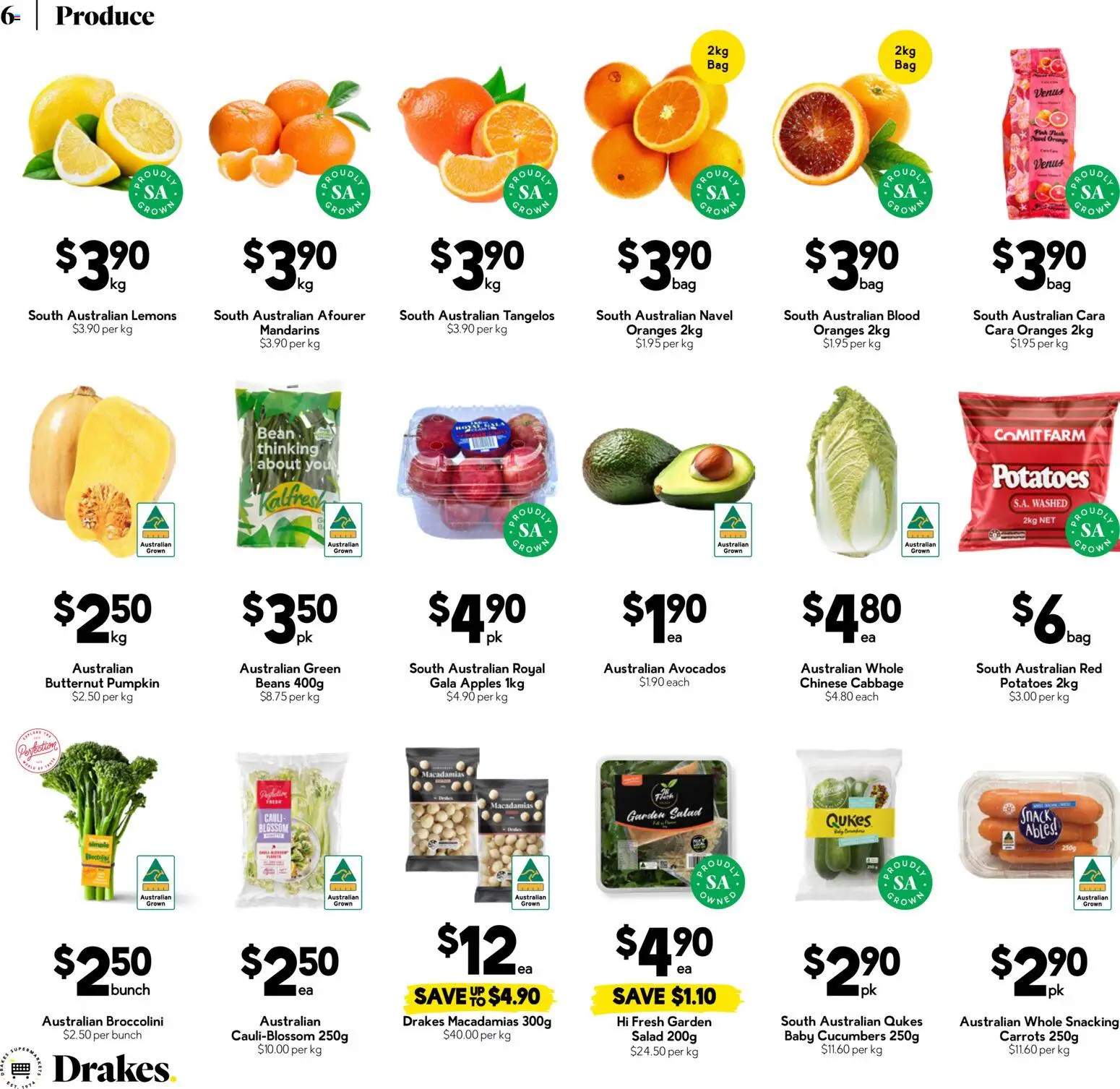 Drakes catalogue - valid from 19/08/2026 | Page: 6 | Products: Oranges, Carrots, Pumpkin, Chinese cabbage