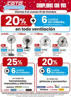 Vista previa Coto ofertas ventilación válido desde el 09/10/2026