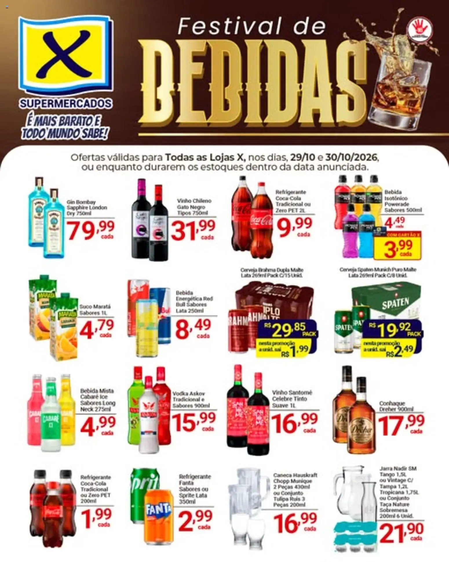 X Supermercados Folheto - válido de 29/10/2026 | Página: 1