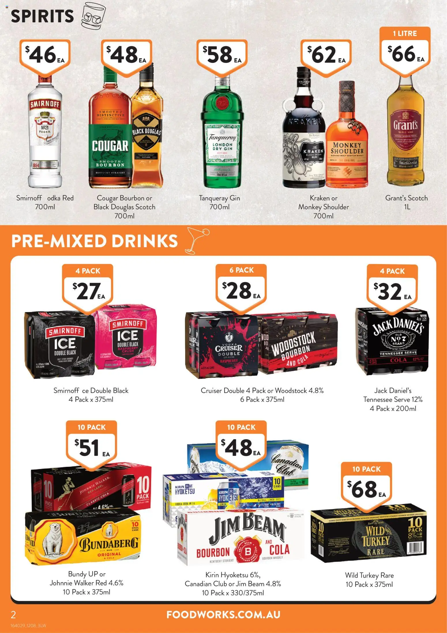 Foodworks catalogue - valid from 12/08/2026 | Page: 2 | Products: Drinks, Jim Beam, Turkey, Jack Daniel’s