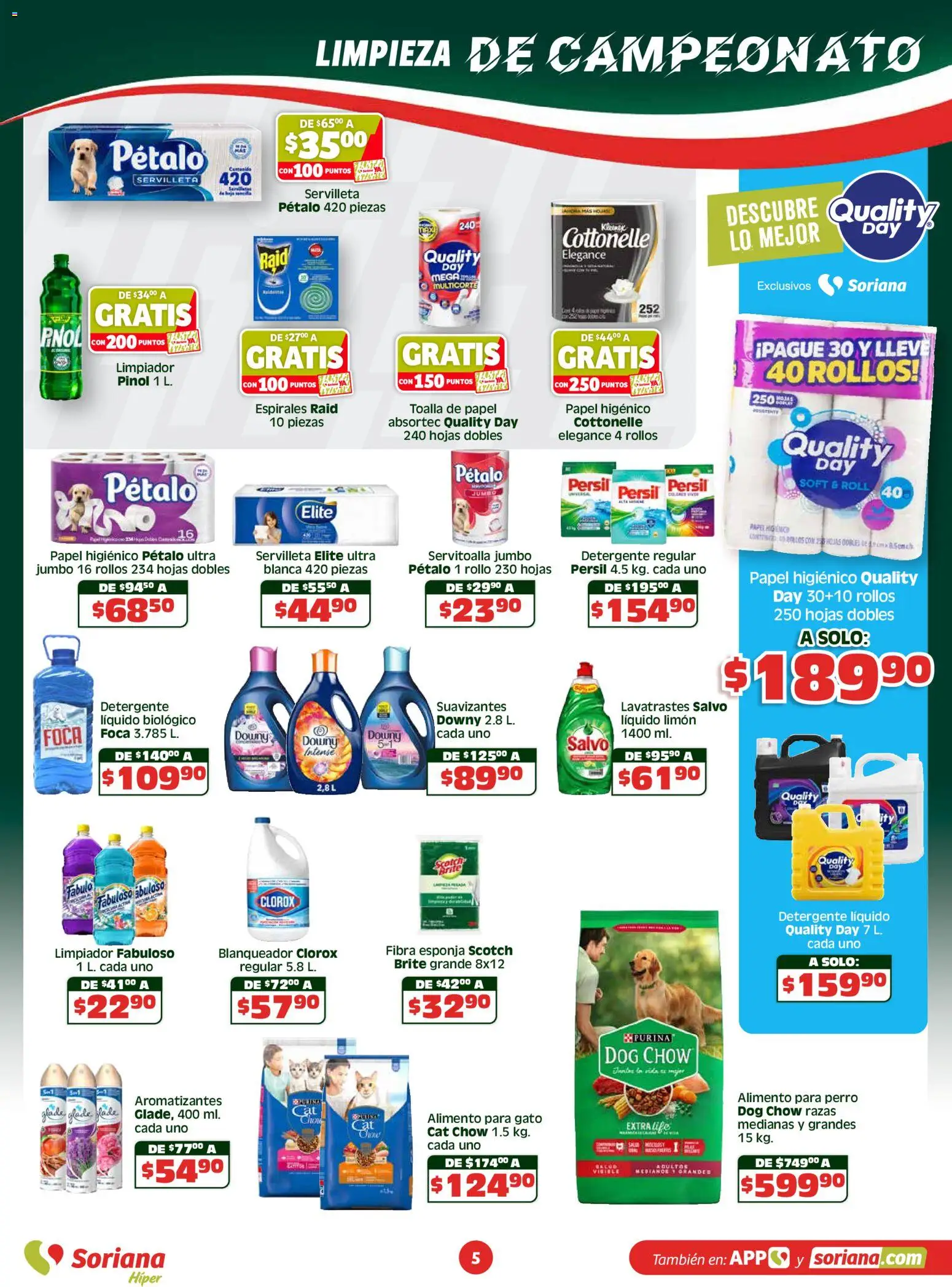 Nuevas ofertas de Soriana válidas en toda la República Mexicana desde el 30.04.2026. ¡Encuentra las mejores ofertas en Soriana Apoyamos con todo Híper Nacional! | Página: 5