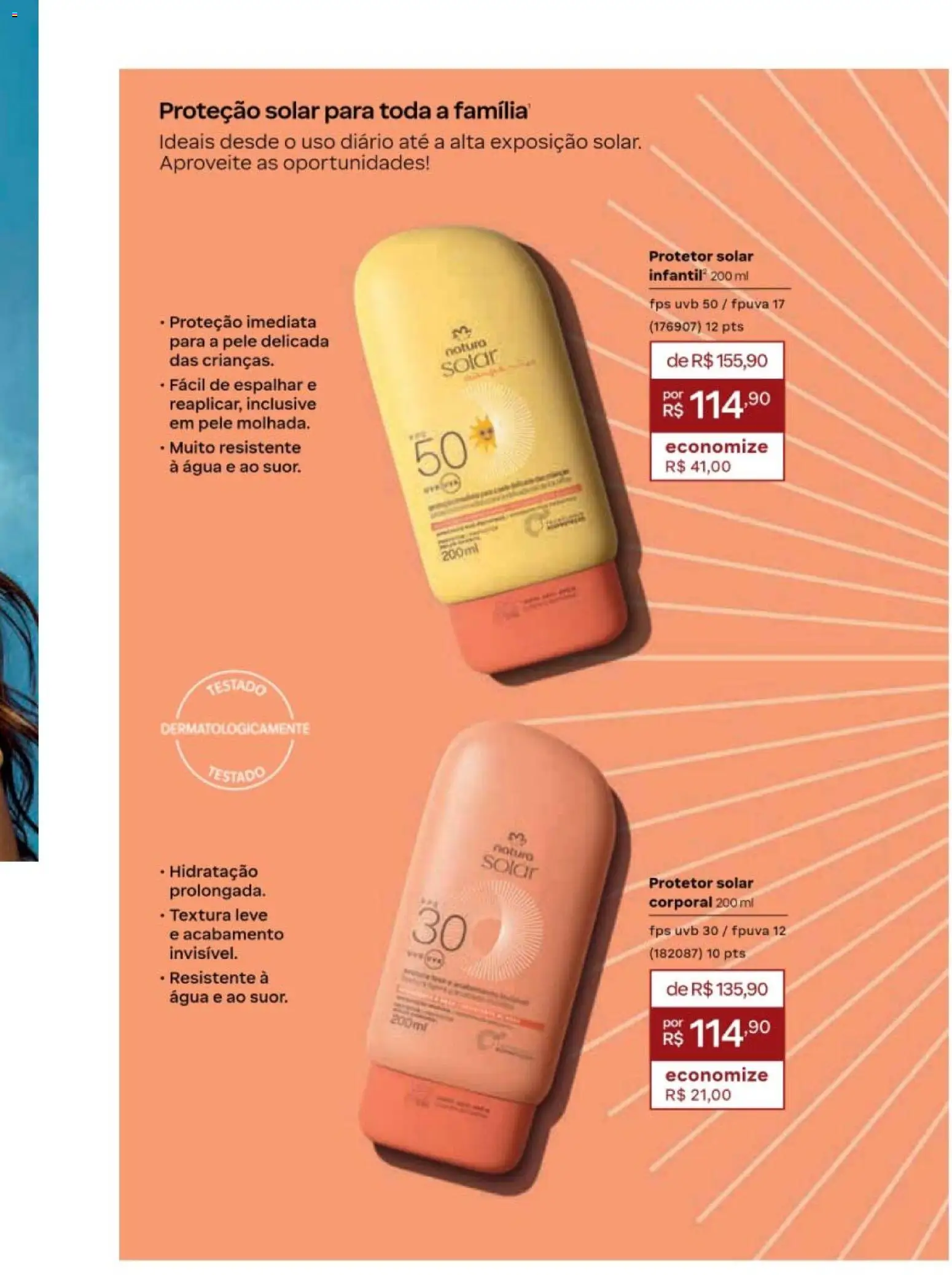 Natura Folheto - válido de 19/07/2026 | Página: 127 | Produtos: Protetor solar