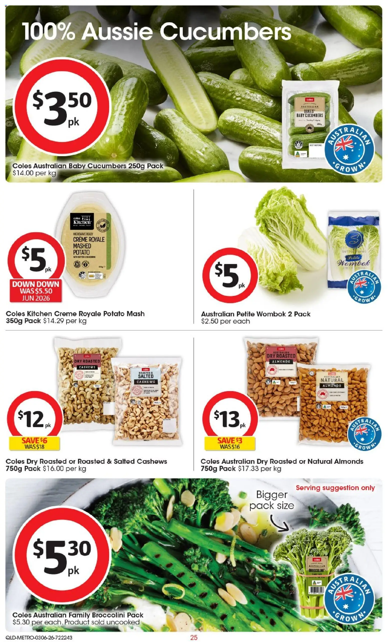 Coles catalogue - valid from 03.06.2026 | Page: 25 | Products: Almonds, Cucumbers, Microwave