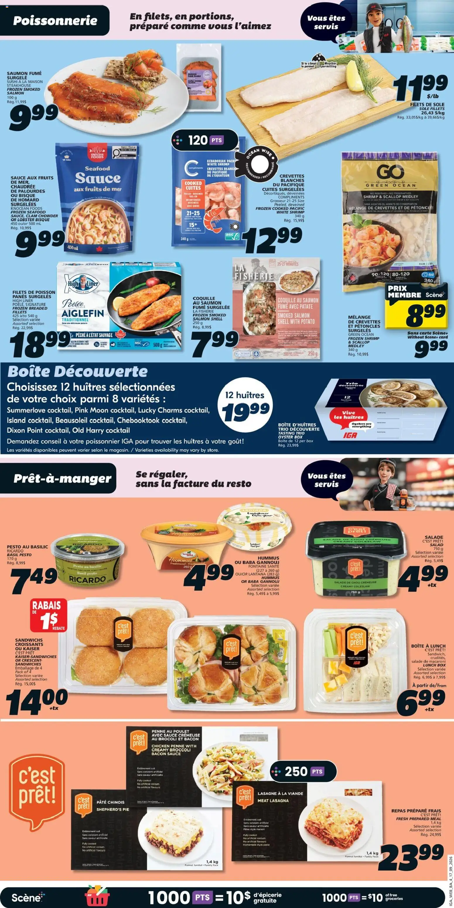 IGA flyer valid from Sep 17, 2026 | Page: 7 | Products: Bacon, Pâté, Meat, Box