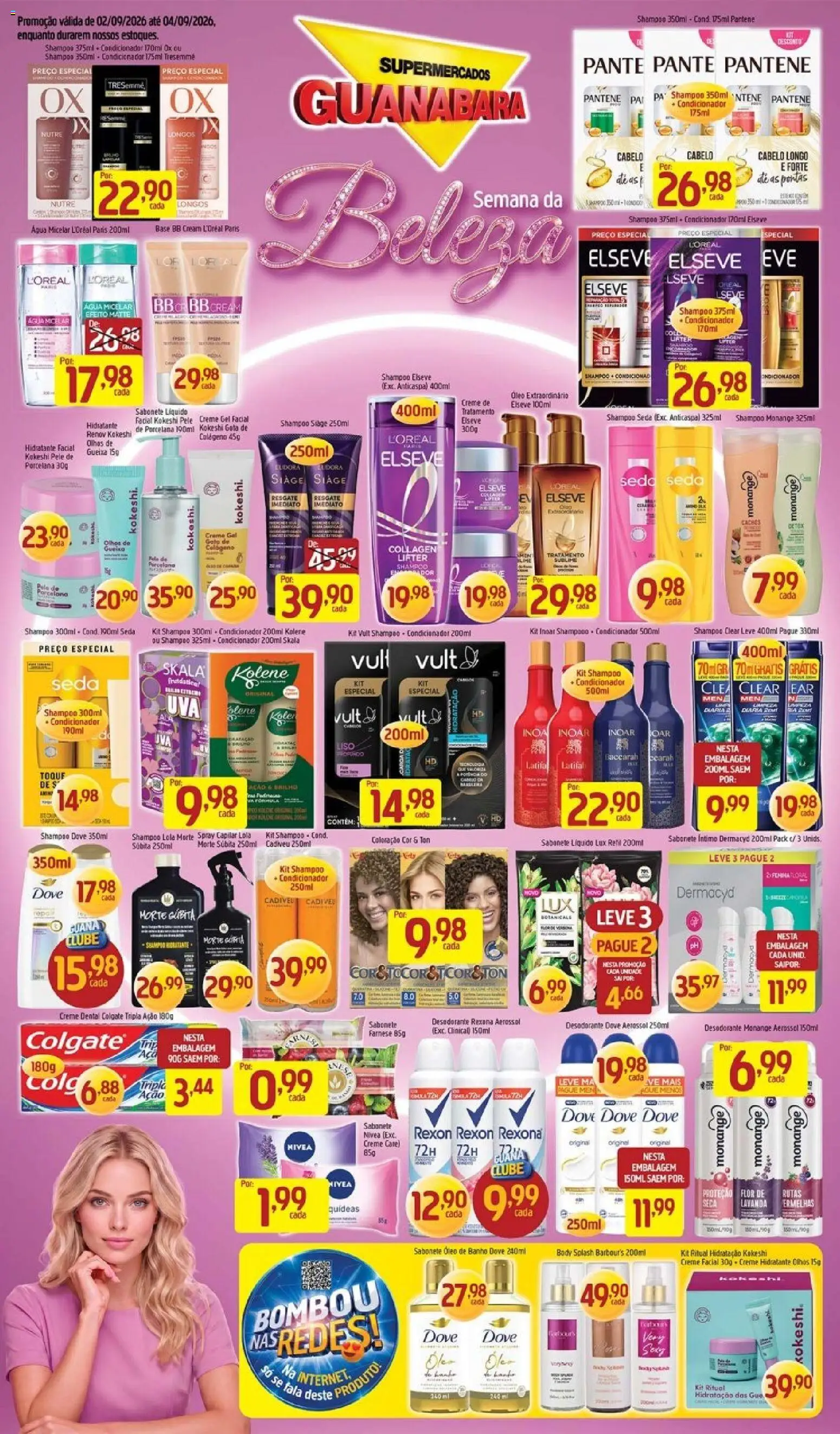 Supermercados Guanabara Folheto - válido de 02/09/2026 | Página: 12 | Produtos: Água micelar, Água, Dove, Sabonete líquido