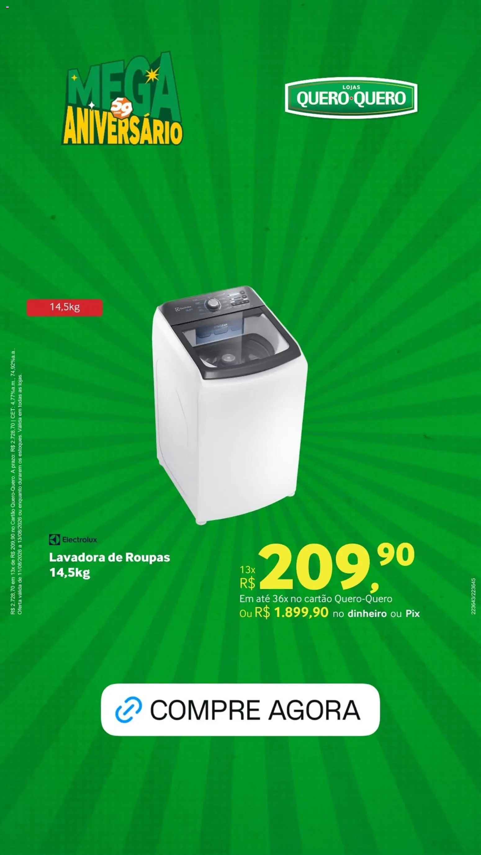 Lojas Quero-Quero Folheto - válido de 11/08/2026 | Página: 2 | Produtos: Lavadora de roupas, Roupas