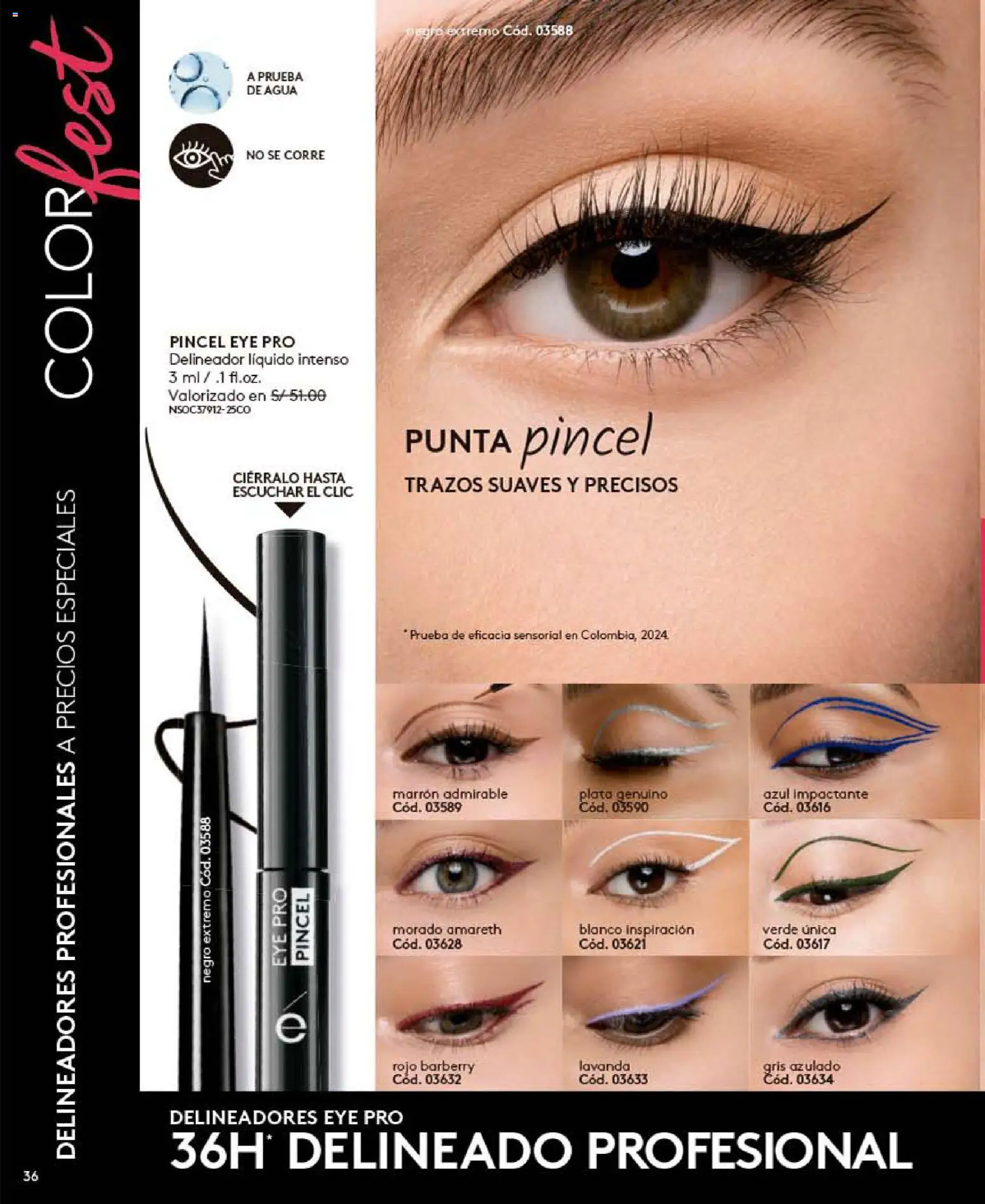 Catálogo Ésika válido desde 30.05.2026 | Página: 36 | Productos: Delineador, Pincel