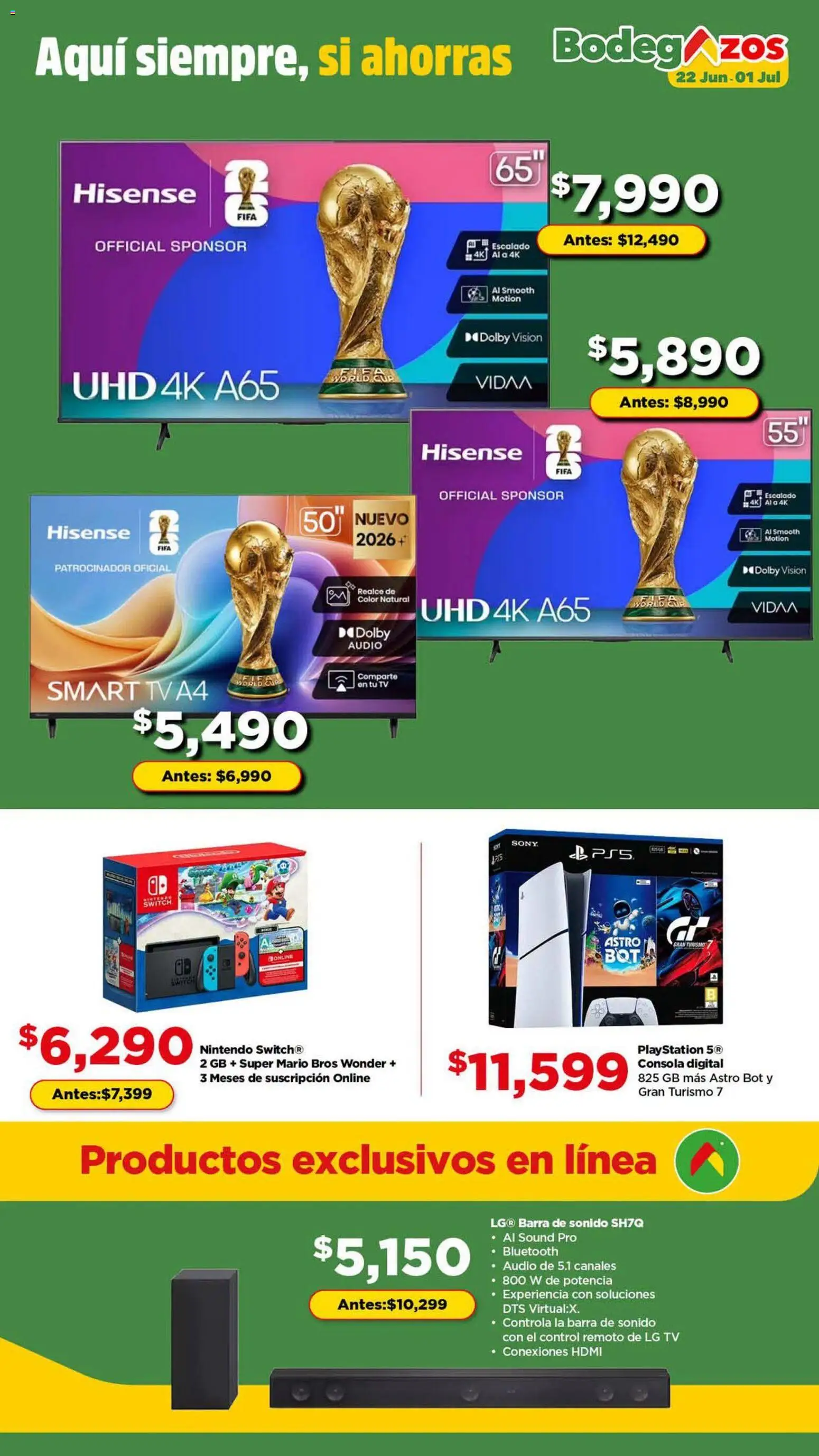 Nuevas ofertas de Bodega Aurrerá válidas en toda la República Mexicana desde el 22/06/2026. ¡Encuentra las mejores ofertas en Bodega Aurrerá folleto Bodegazos! | Página: 3