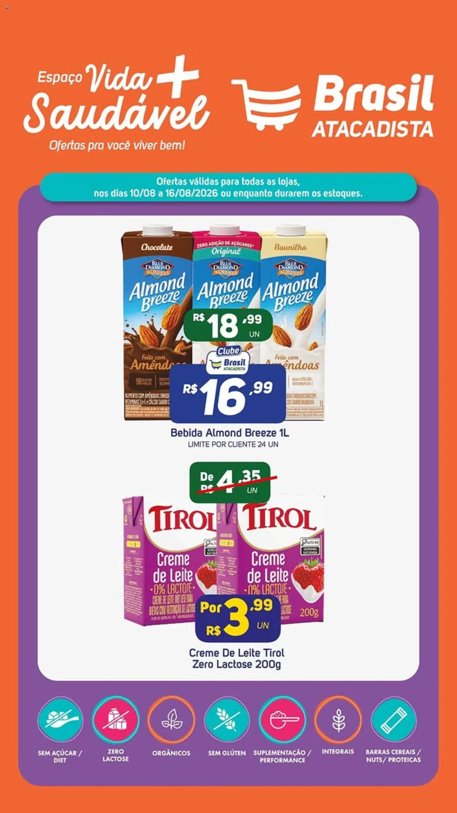 Brasil Atacadista Folheto - válido de 10/08/2026 | Página: 4 | Produtos: Baunilha, Creme, Amêndoas, Creme de leite