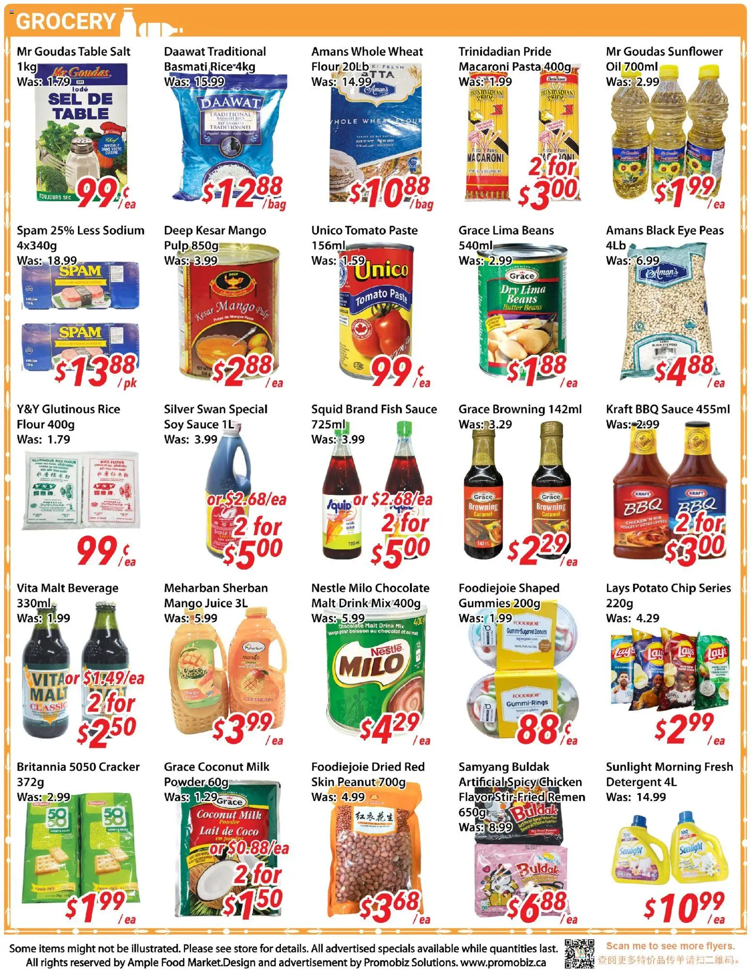 Ample Food Market flyer valid from Jul 10, 2026 | Page: 3 | Products: Table, Oil, Chocolate, Juice