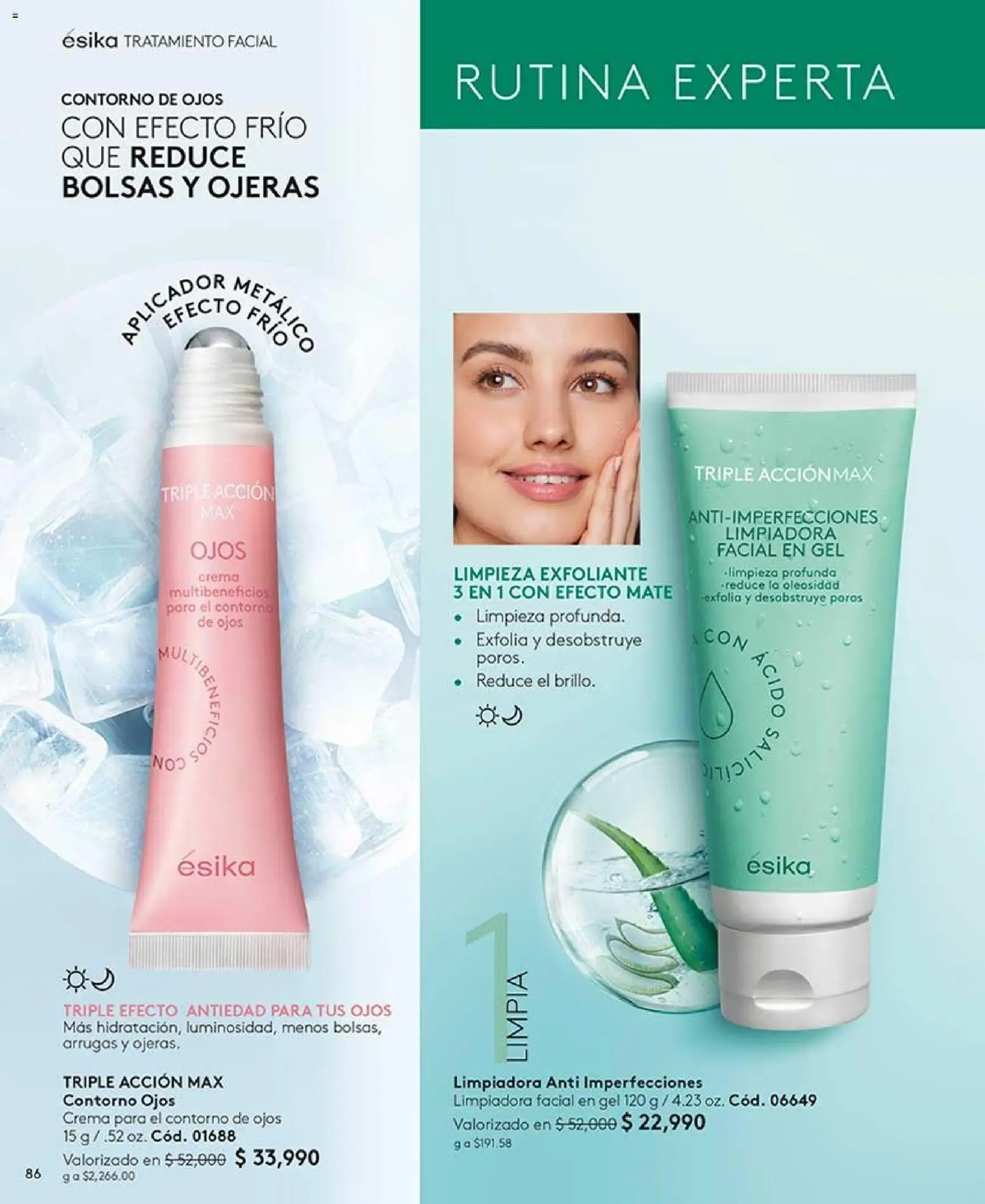 Ésika revista - valida desde el 17/08/2026 | Página: 86 | Productos: Crema, Contorno, Contorno de ojos