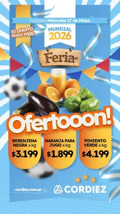 Vista previa Cordiez - Nuevos Ofertooones activado válido desde el 14.05.2026 | Página: 11 | Productos: Berenjena, Pimiento, Jugo