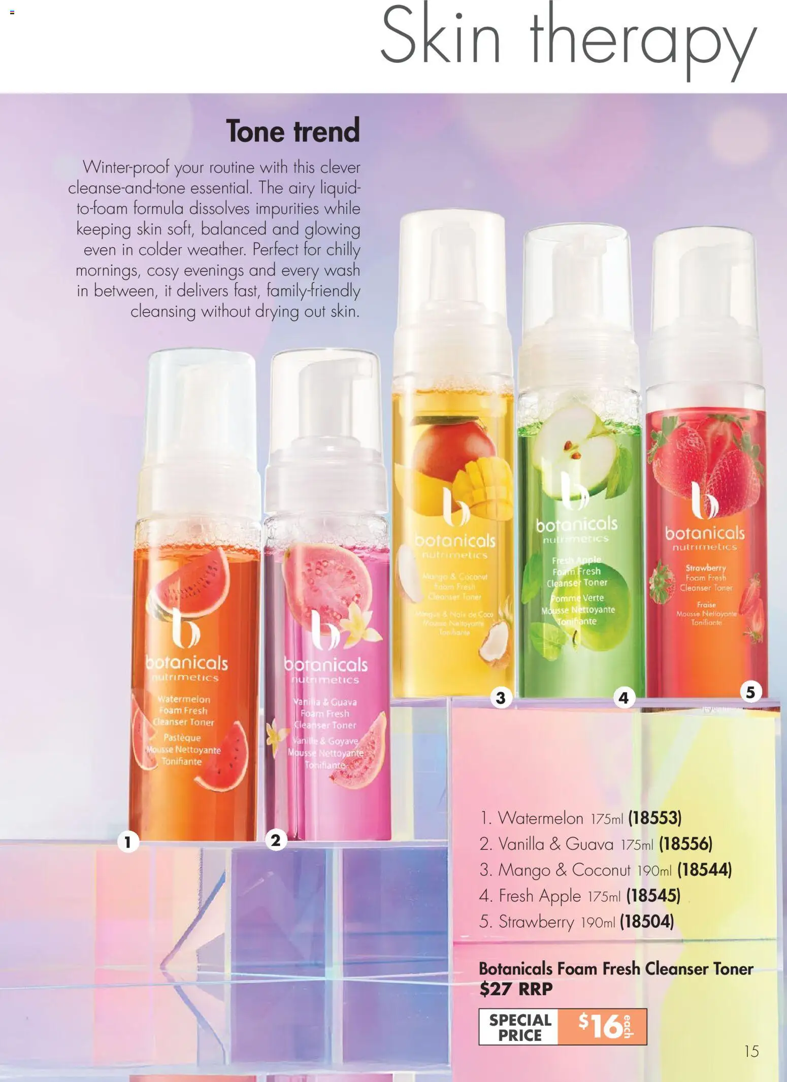 Nutrimetics catalogue - valid from 26.05.2026 | Page: 15 | Products: Mango, Watermelon, Toner, Mousse