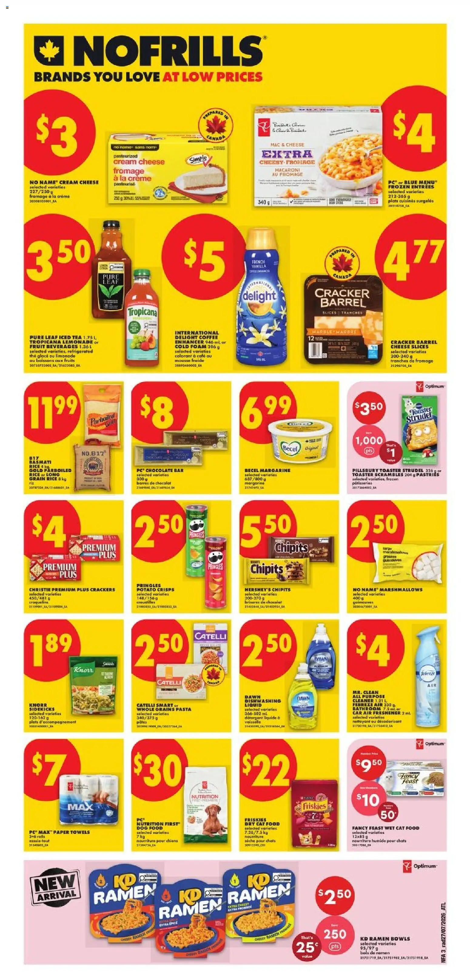 No Frills flyer valid from Jul 30, 2026 | Page: 4 | Products: Tea, Pasta, Toaster, Chocolate