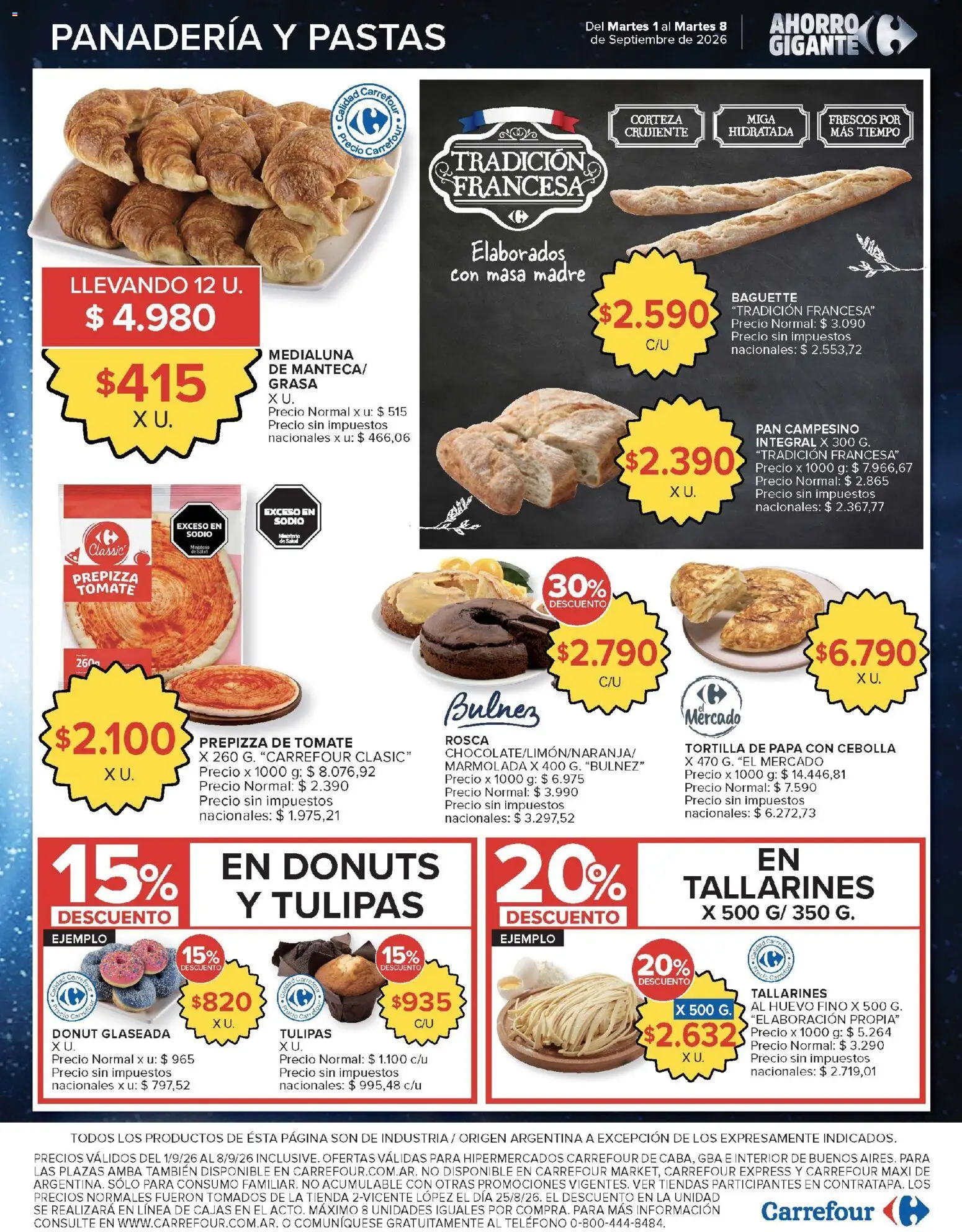 Carrefour - Carrefour Hiper │ válido desde el 01/09/2026 | Página: 11 | Productos: Teléfono, Masa, Tomate, Pan