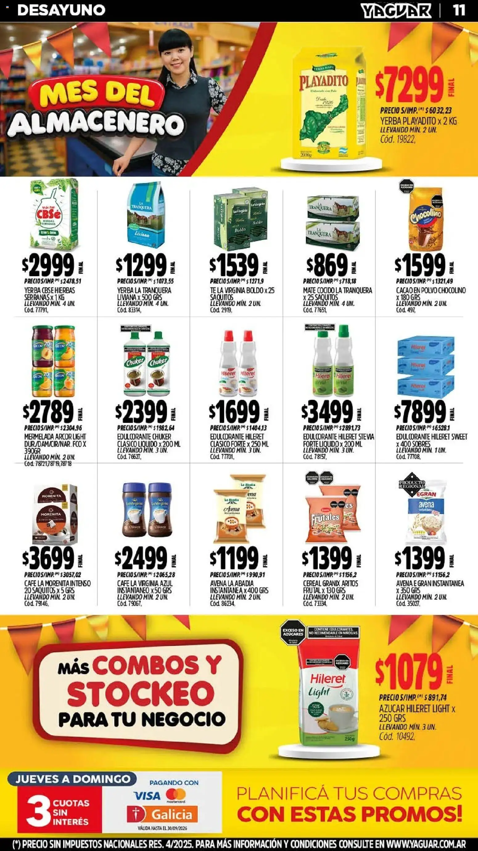 Yaguar - Oferta Semanal Neuquen │ válido desde el 28/09/2026 | Página: 11 | Productos: Mate, Polvo, Café, Cacao