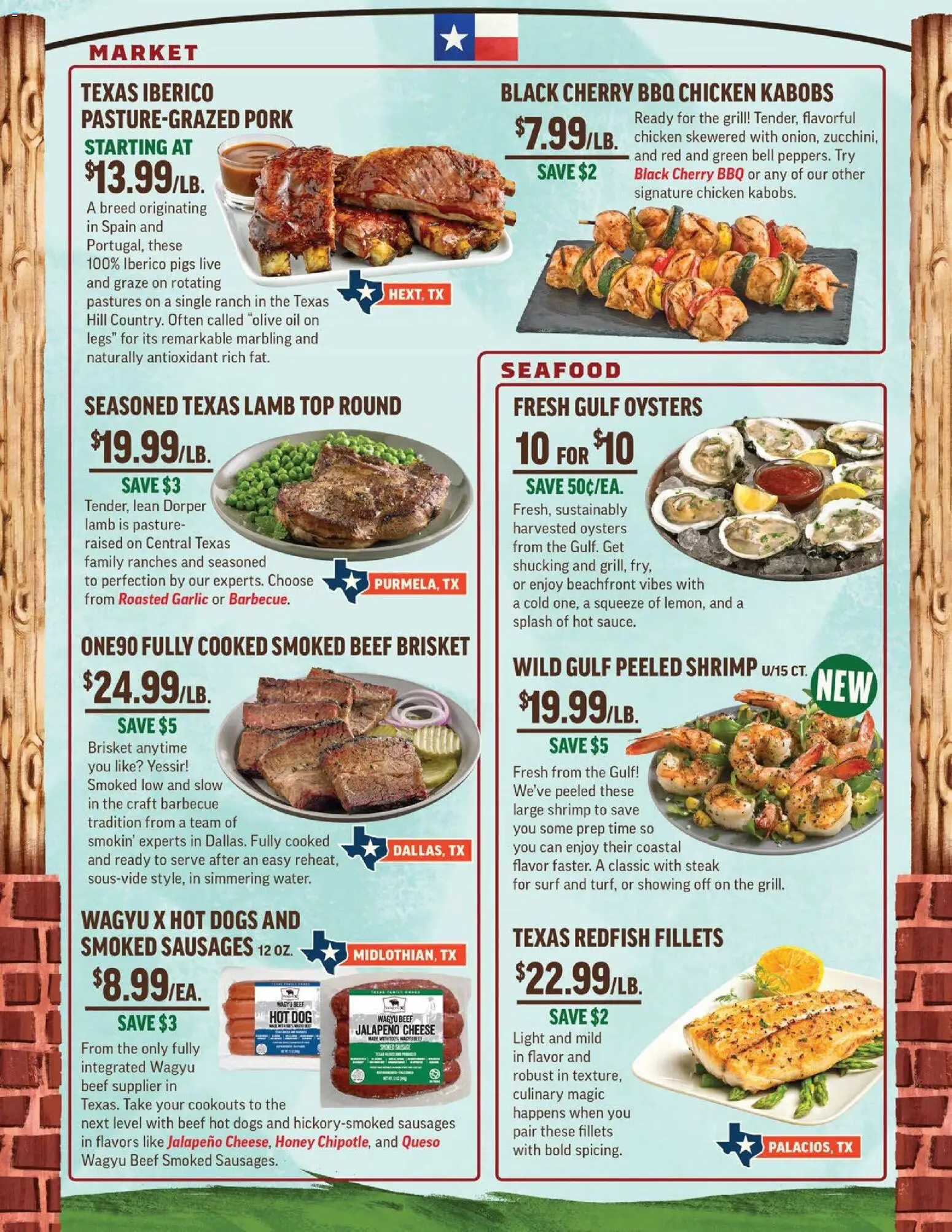 Central Market Weekly Ad - valid from 27.05.2026 | Page: 3 | Products: Beef, Seafood, Hot Dogs, Grill