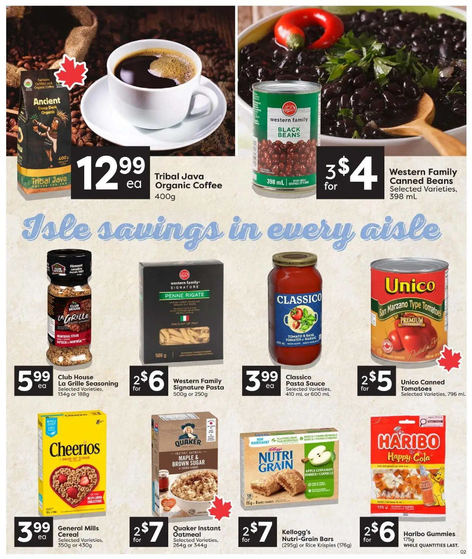 Quality Foods flyer valid from Jul 9, 2026 | Page: 11 | Products: Rice, Candies, Pasta, Coffee