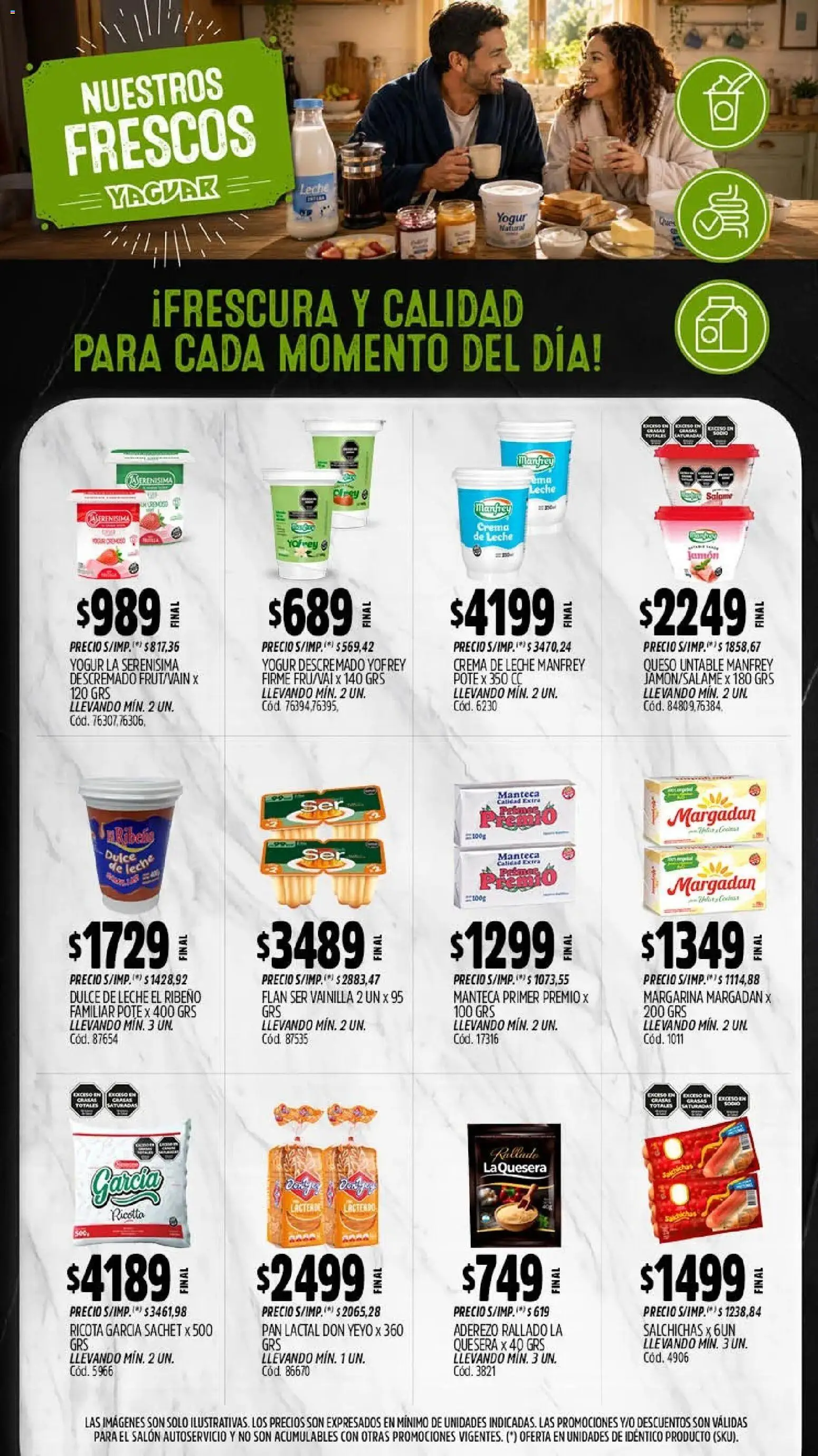 Yaguar - Oferta Semanal Santa Fé │ válido desde el 03/08/2026 | Página: 10 | Productos: Aderezo, Dulce de leche, Leche, Salame