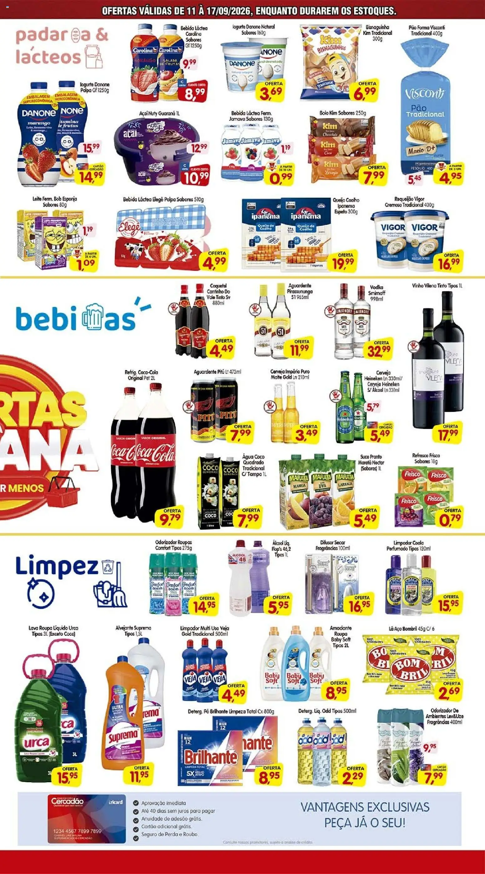 Cercadão Folheto - válido de 14/09/2026 | Página: 3 | Produtos: Remo, Cola, Pão, Açaí