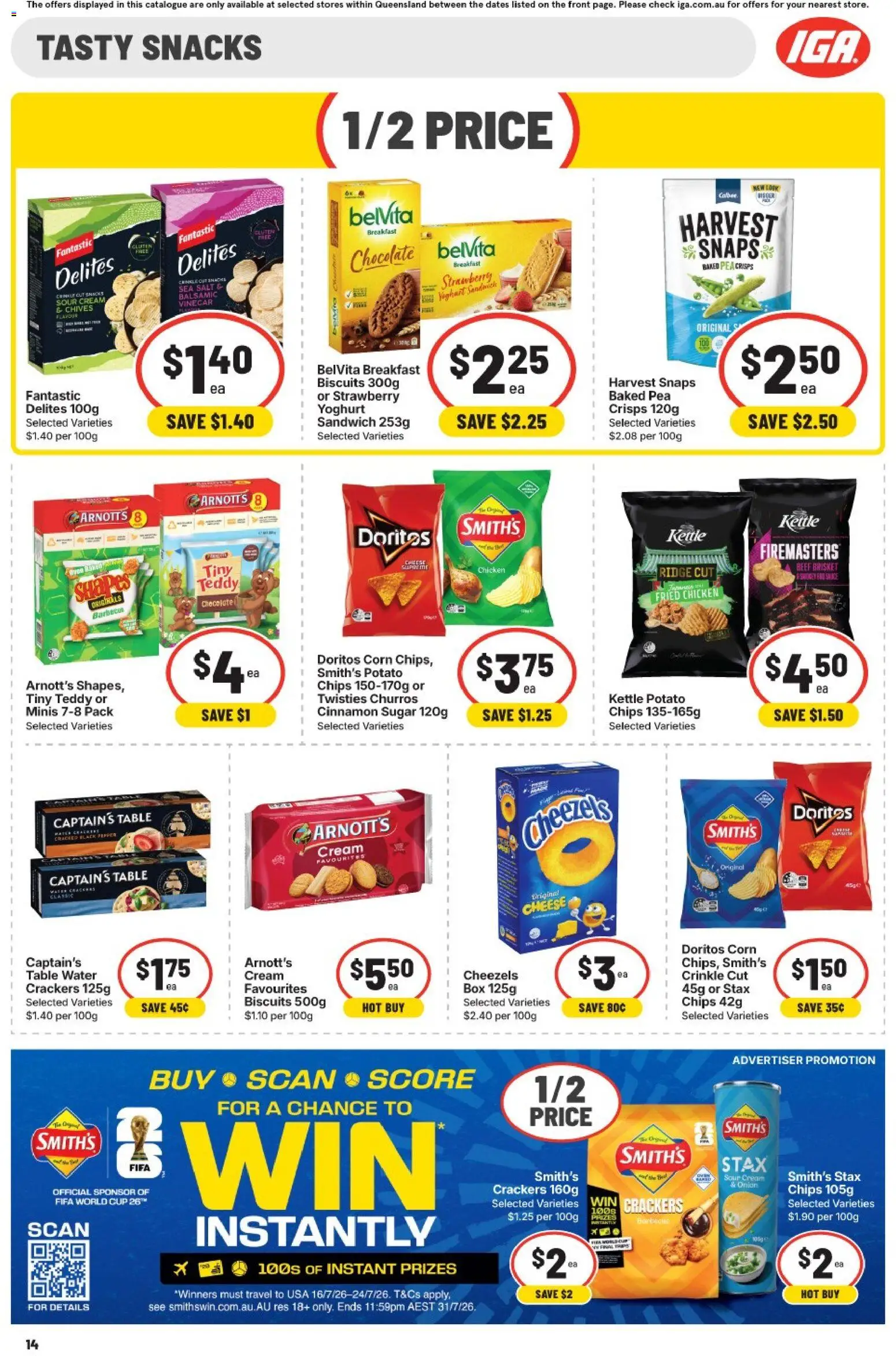 IGA catalogue - valid from 01/07/2026 | Page: 14 | Products: Chocolate, Sour cream, Beef, Pea