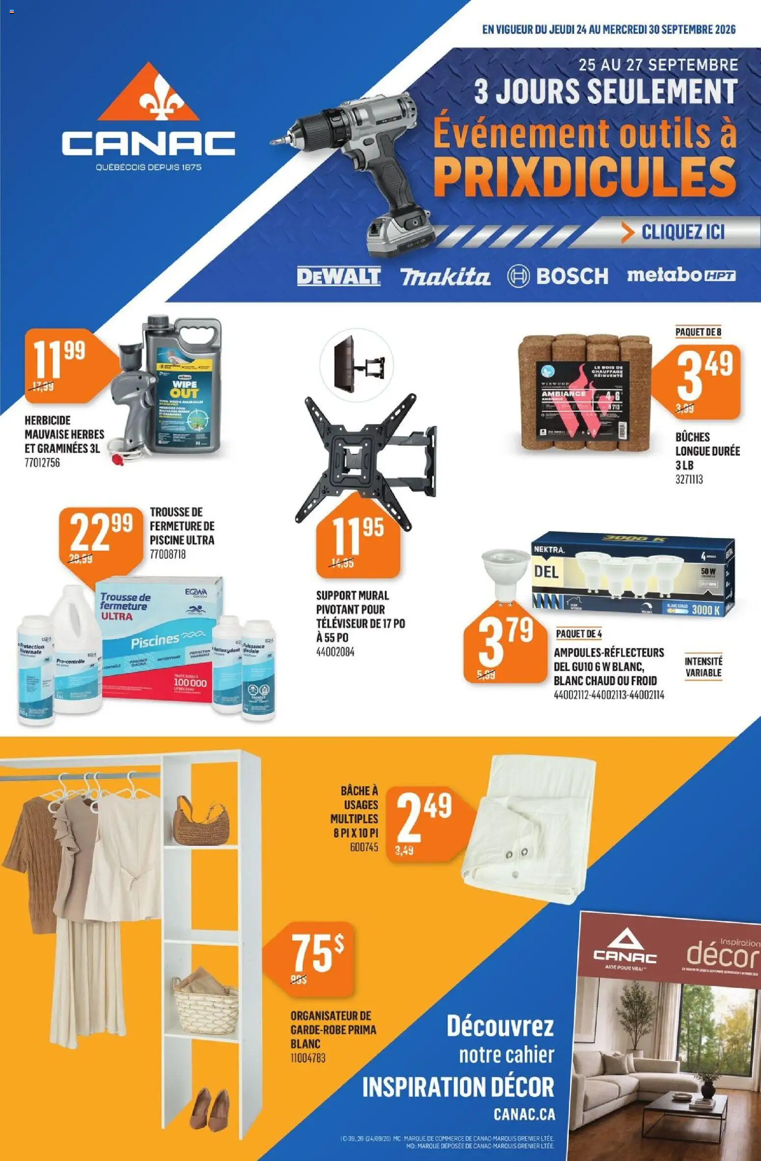Canac flyer valid from Sep 24, 2026 | Page: 1