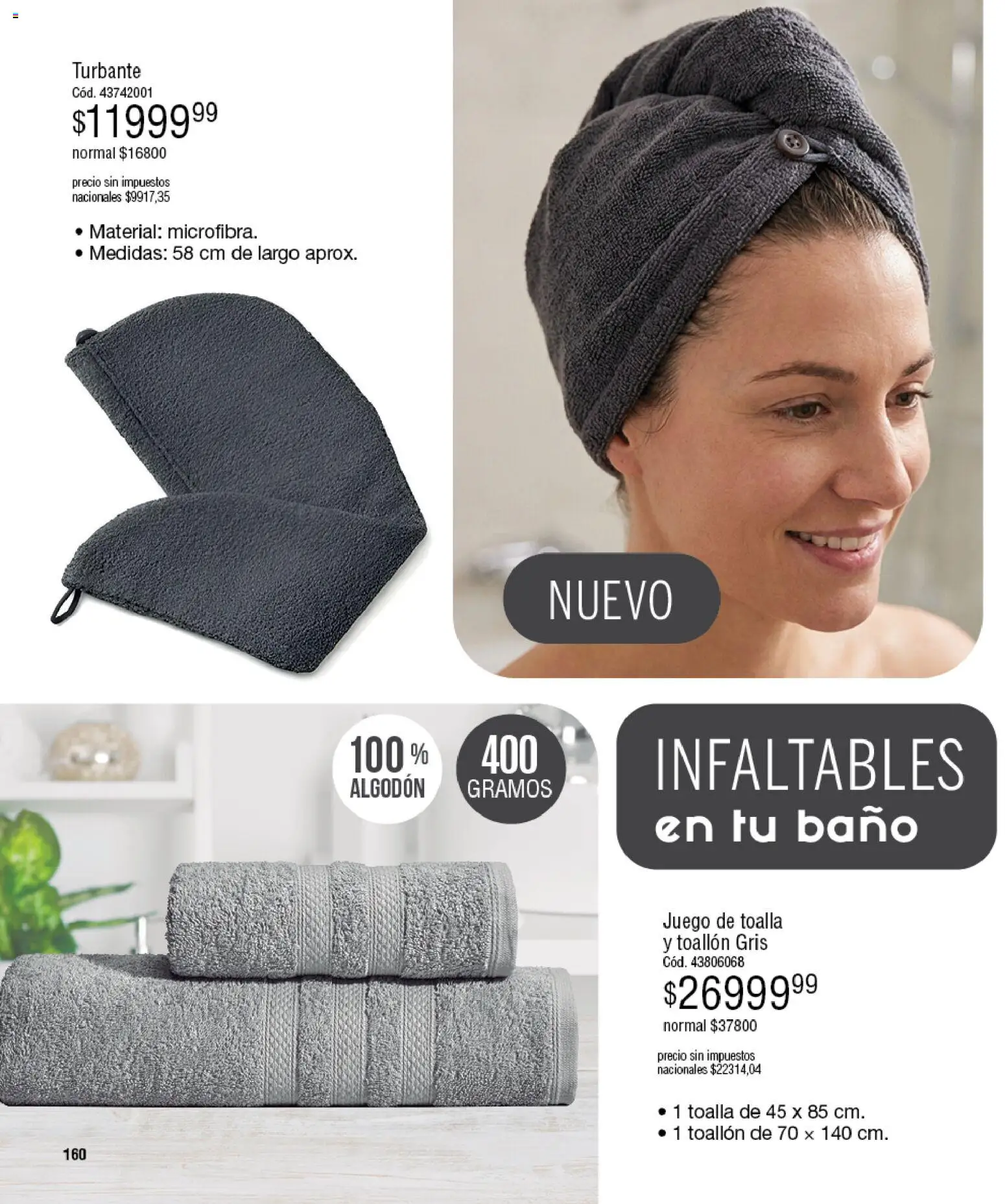 Millanel - Catálogo │ válido desde el 30/03/2026 | Página: 160 | Productos: Toalla, Algodón, Baño