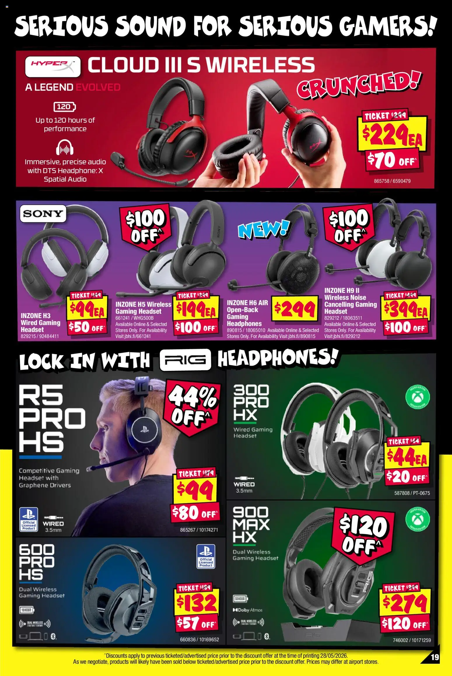 JB Hi-Fi catalogue - valid from 09.06.2026 | Page: 19 | Products: Headset, Audio, Headphones