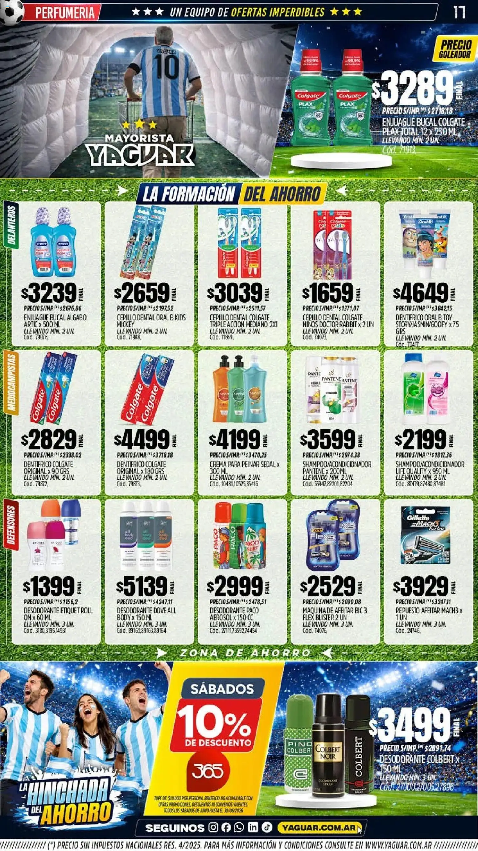 Yaguar - Oferta Semanal Parque Chacabuco │ válido desde el 15.06.2026 | Página: 17 | Productos: Body, Maquina de afeitar, Enjuague bucal, Crema