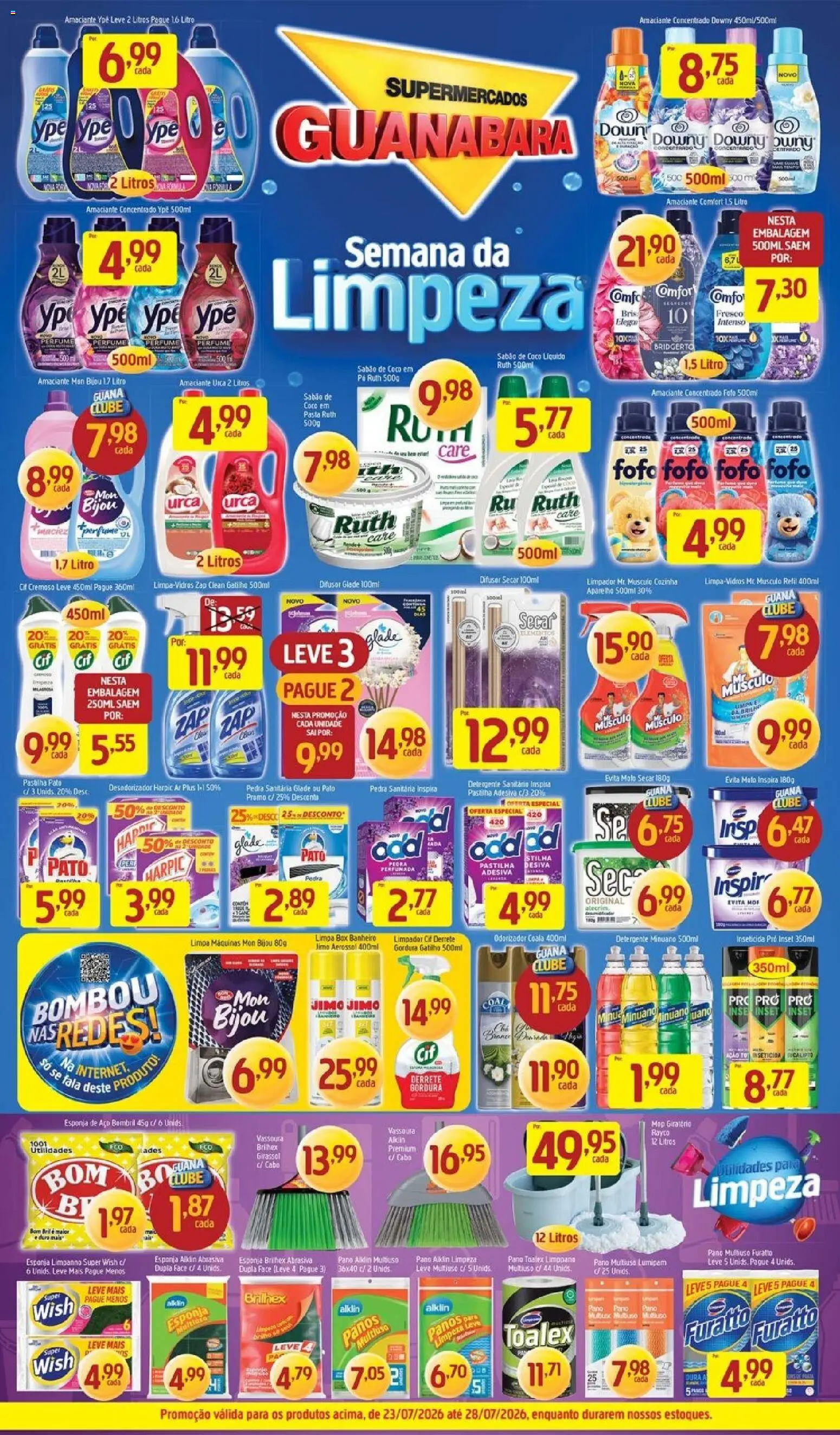 Supermercados Guanabara Folheto - válido de 23/07/2026 | Página: 4 | Produtos: Perfume, Sabão, Pasta, Esponja de aço