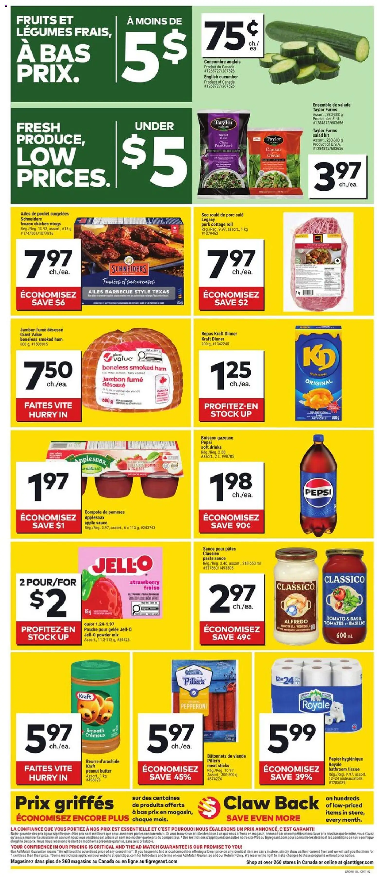 Giant Tiger flyer valid from Jul 1, 2026 | Page: 2 | Products: Pasta, Chicken wings, Powder, Chicken
