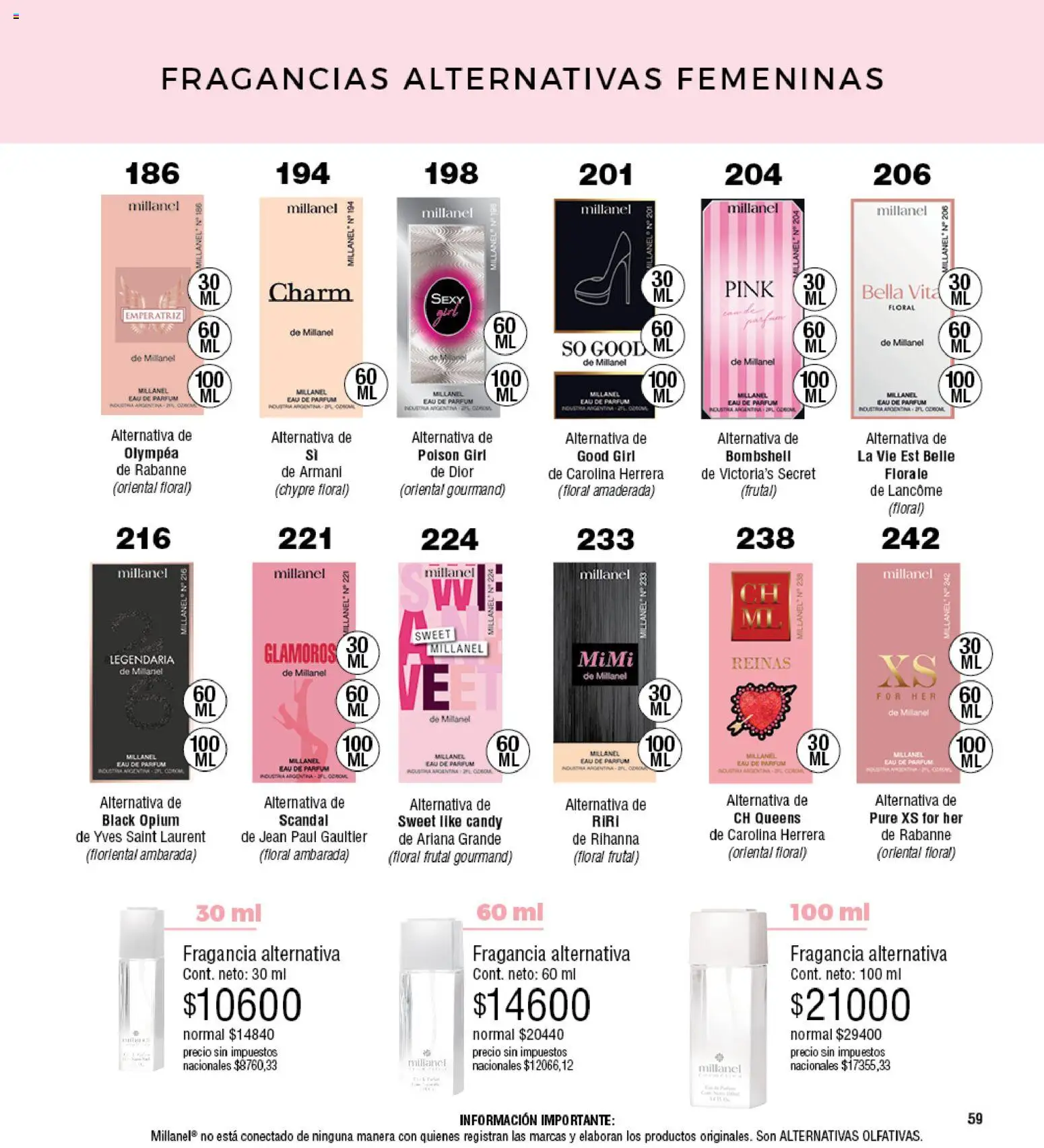 Millanel - Catálogo │ válido desde el 20/07/2026 | Página: 59 | Productos: Jean, Fragancia, Puré