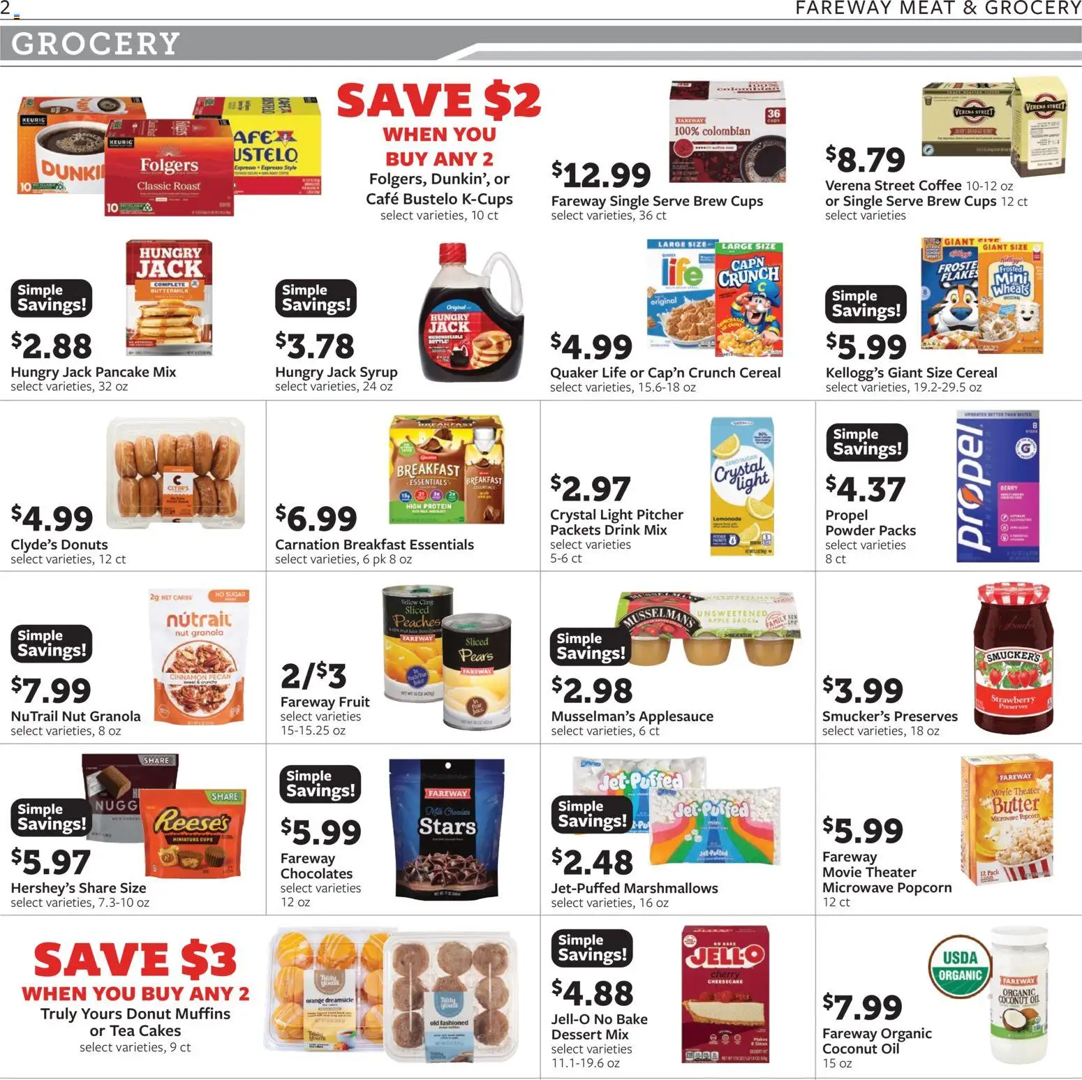 Fareway Weekly Ad - valid from 07/20/2026 | Page: 2 | Products: Peaches, Tea, Sugar, Cheesecake