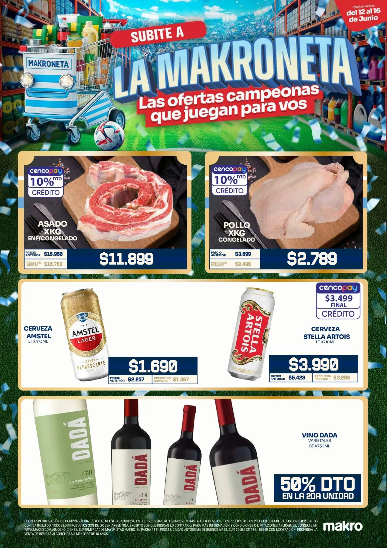 Makro - LA MAKRONETA │ válido desde el 12.06.2026 | Página: 1 | Productos: Pollo, Vino, Cerveza