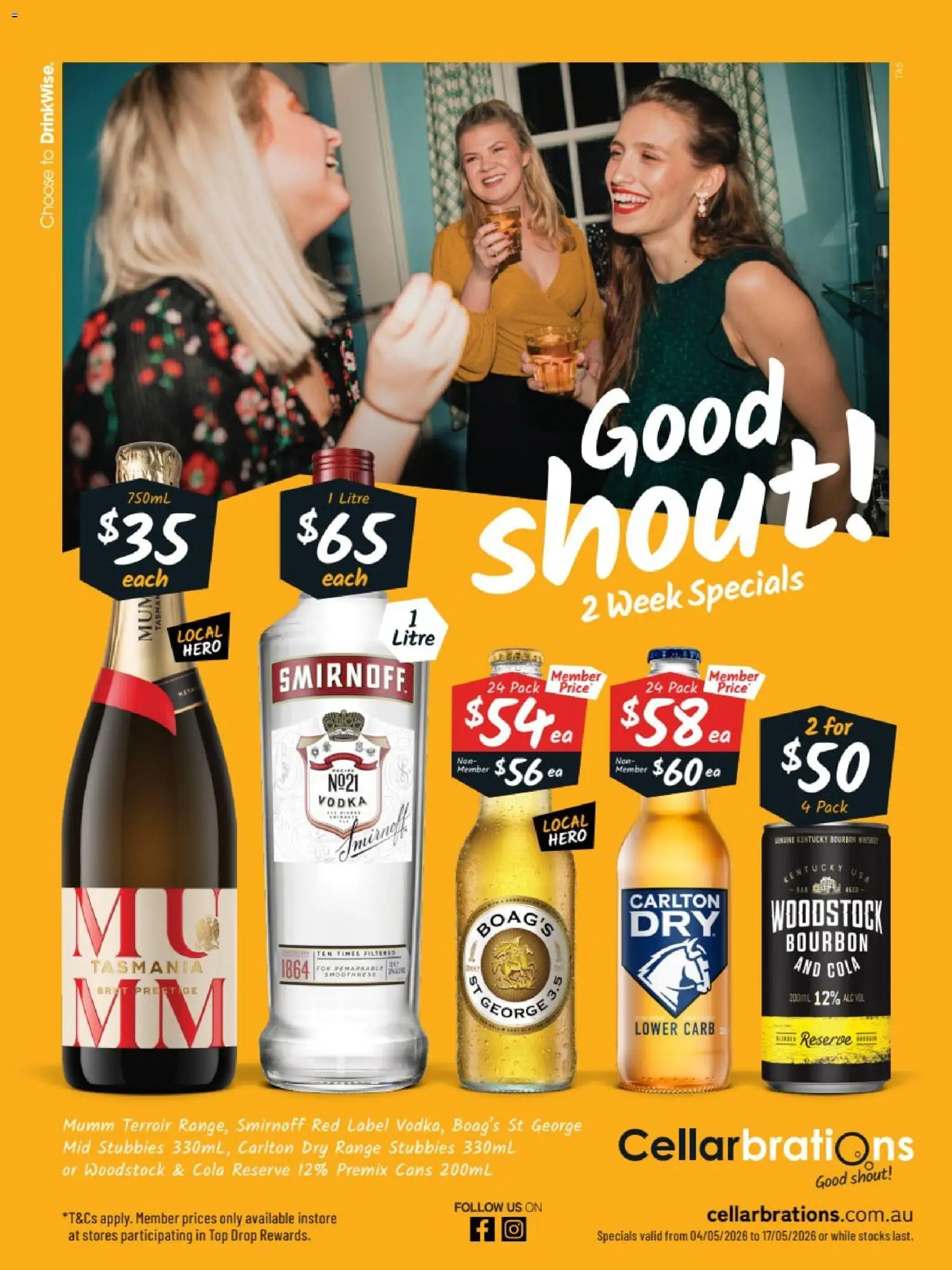 Cellarbrations catalogue - valid from 04.05.2026 | Page: 1 | Products: Bourbon, Vodka