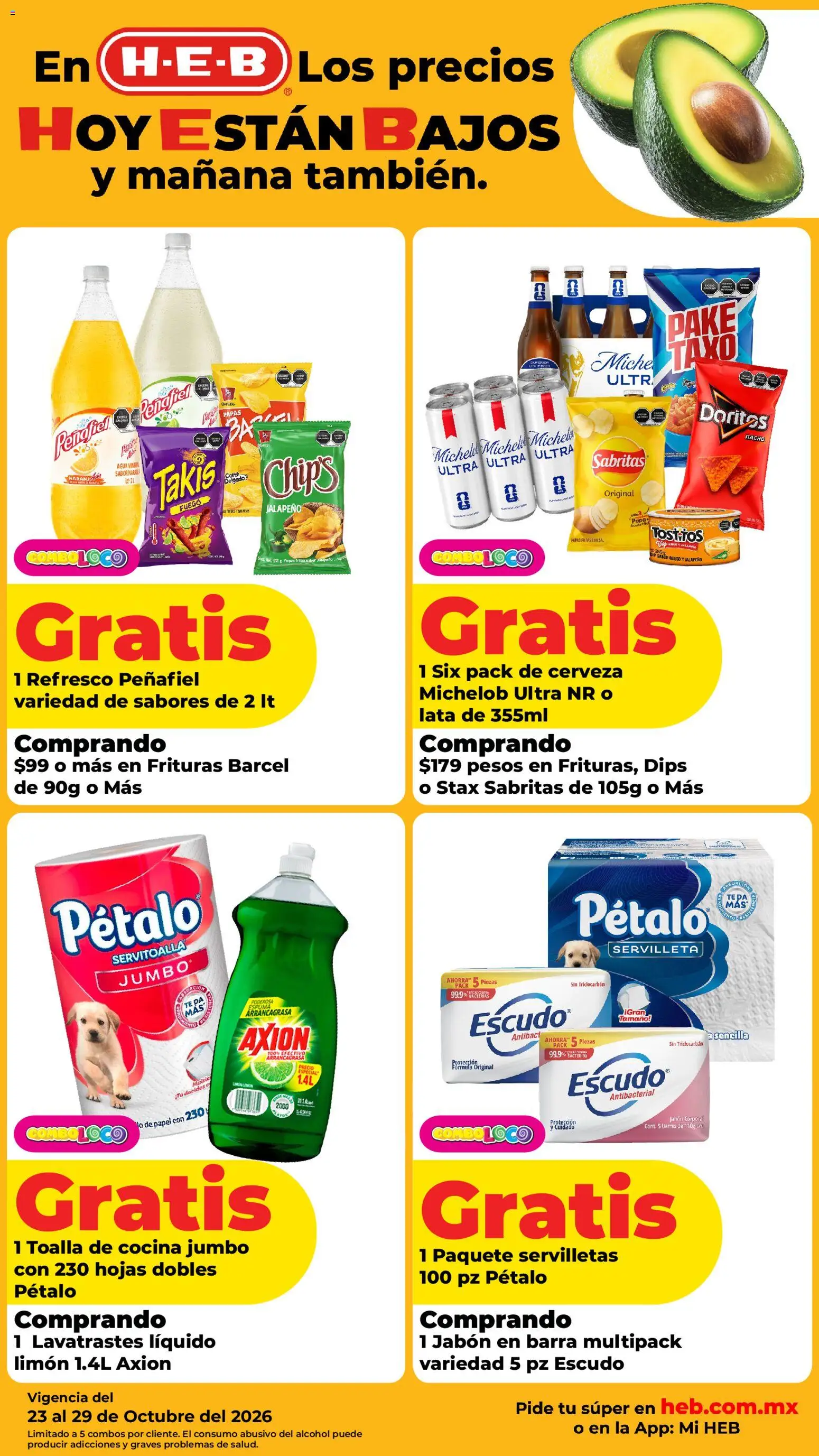 Nuevas ofertas de H-E-B válidas en toda la República Mexicana desde el 23/10/2026. ¡Encuentra las mejores ofertas en H-E-B folleto! | Página: 6