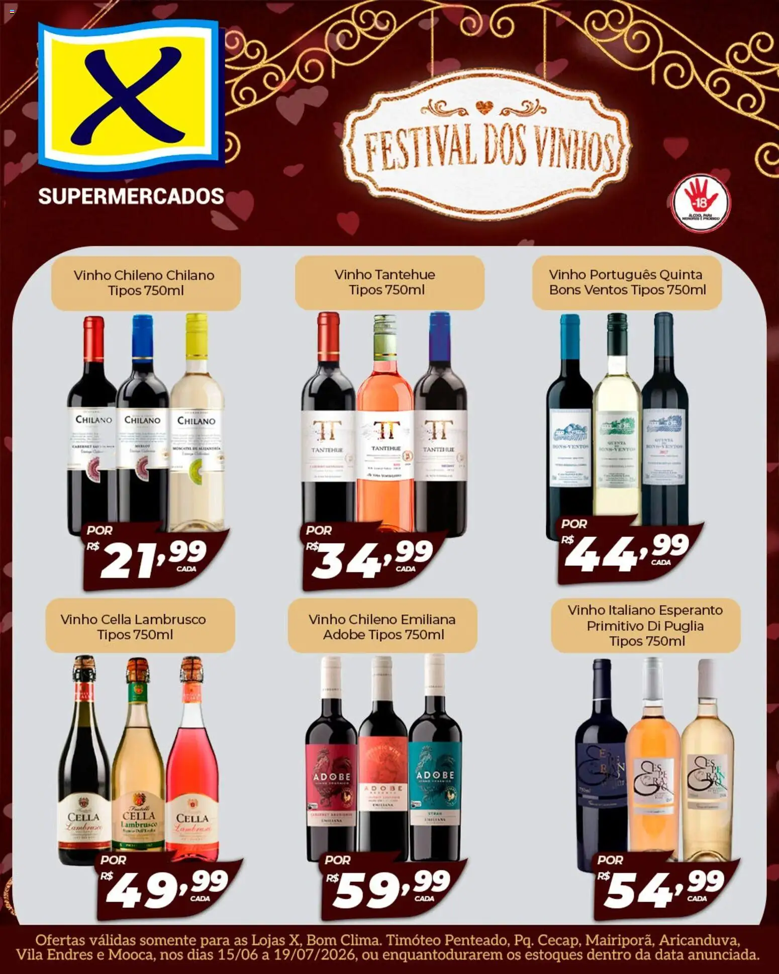 X Supermercados Folheto - válido de 15/06/2026 | Página: 2 | Produtos: Vinho