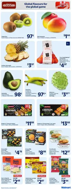 Preview of Walmart weekly flyer from shop Walmart valid from 11.06.2026 | Page: 5 | Products: Pineapple, Kiwi, Game, Chicken