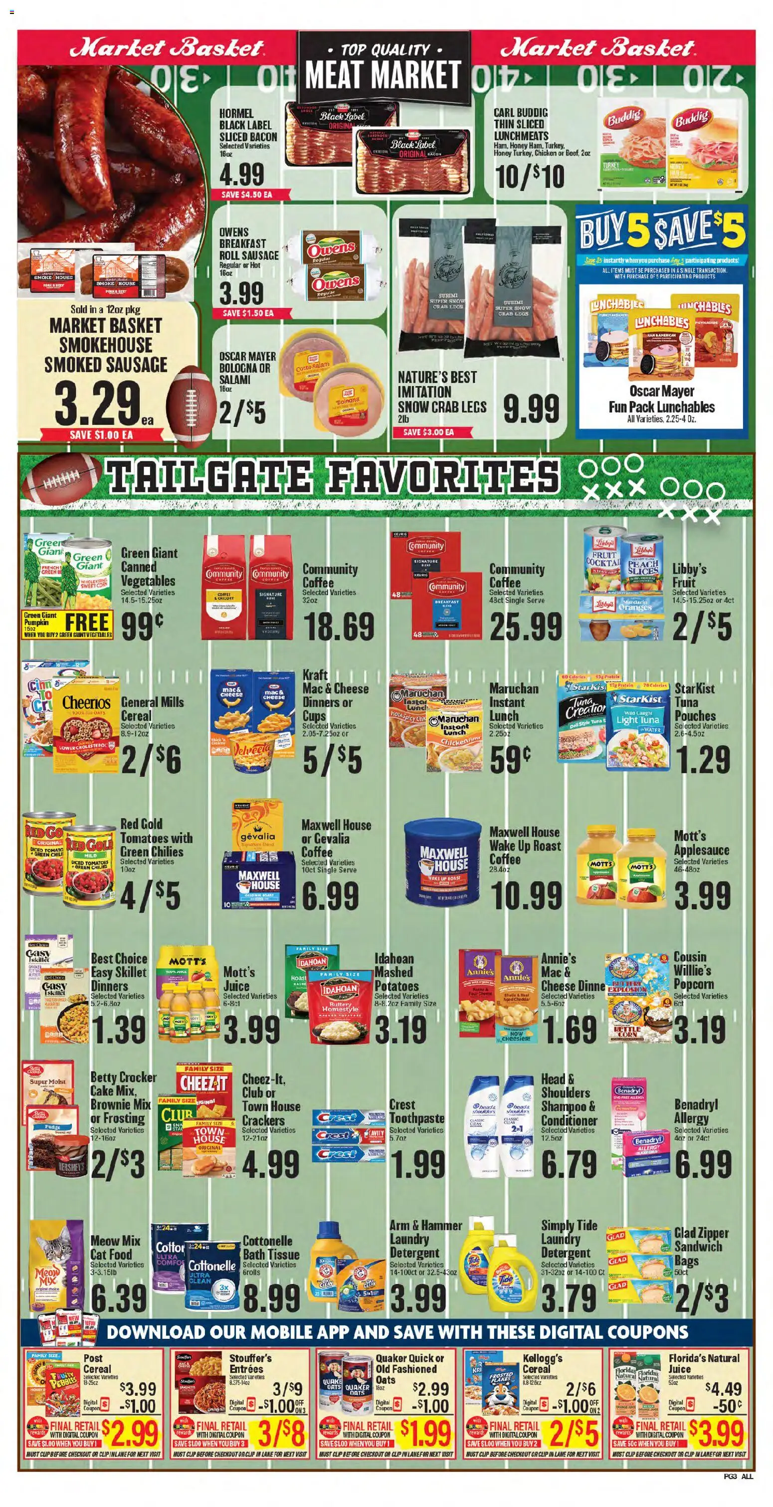 Market Basket Weekly Ad - valid from 09/09/2026 | Page: 5 | Products: Basket, Honey, Potatoes, Tuna