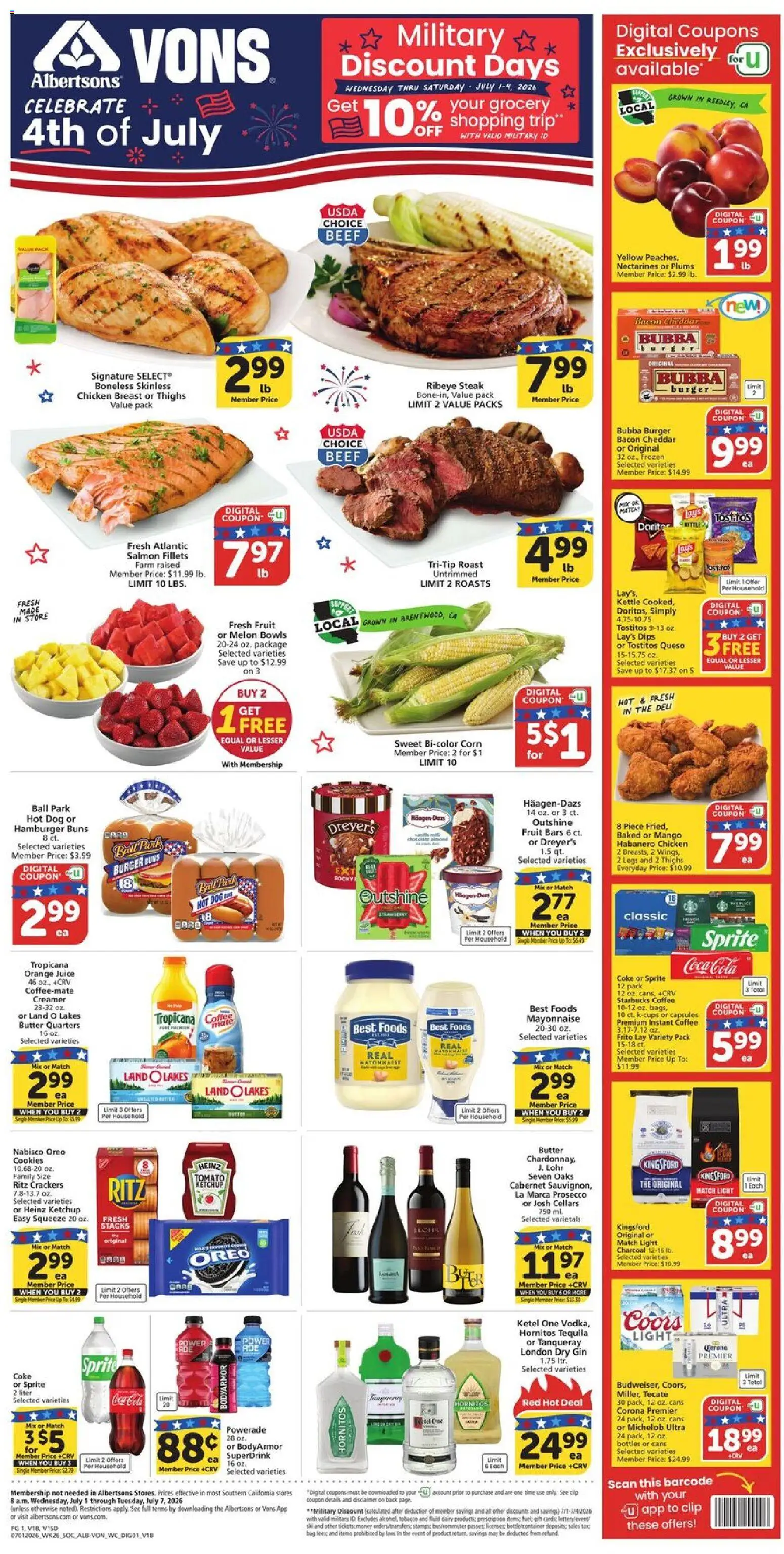 Vons Weekly Ad - valid from 07/01/2026 | Page: 1